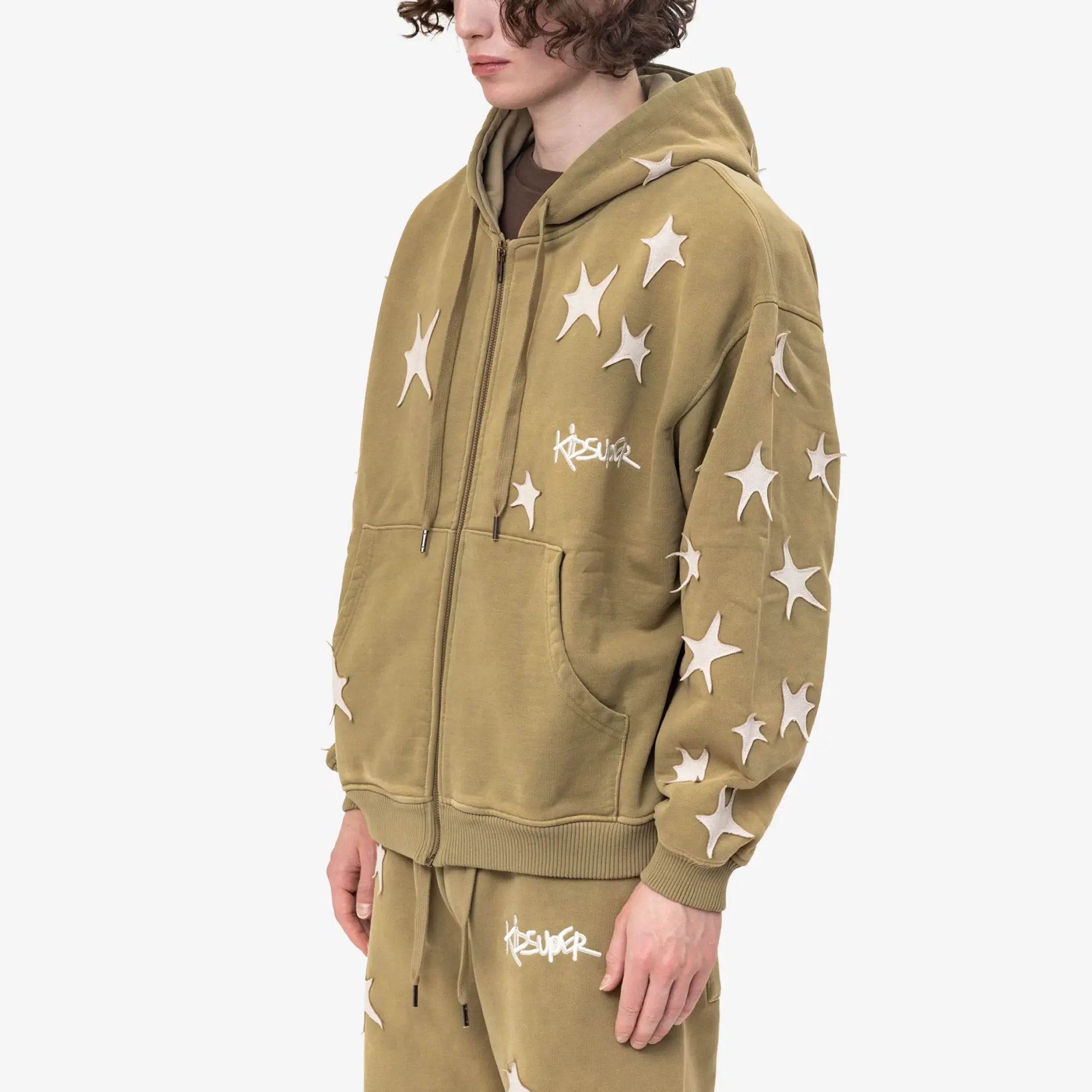Stars Patchwork Washed Hoody