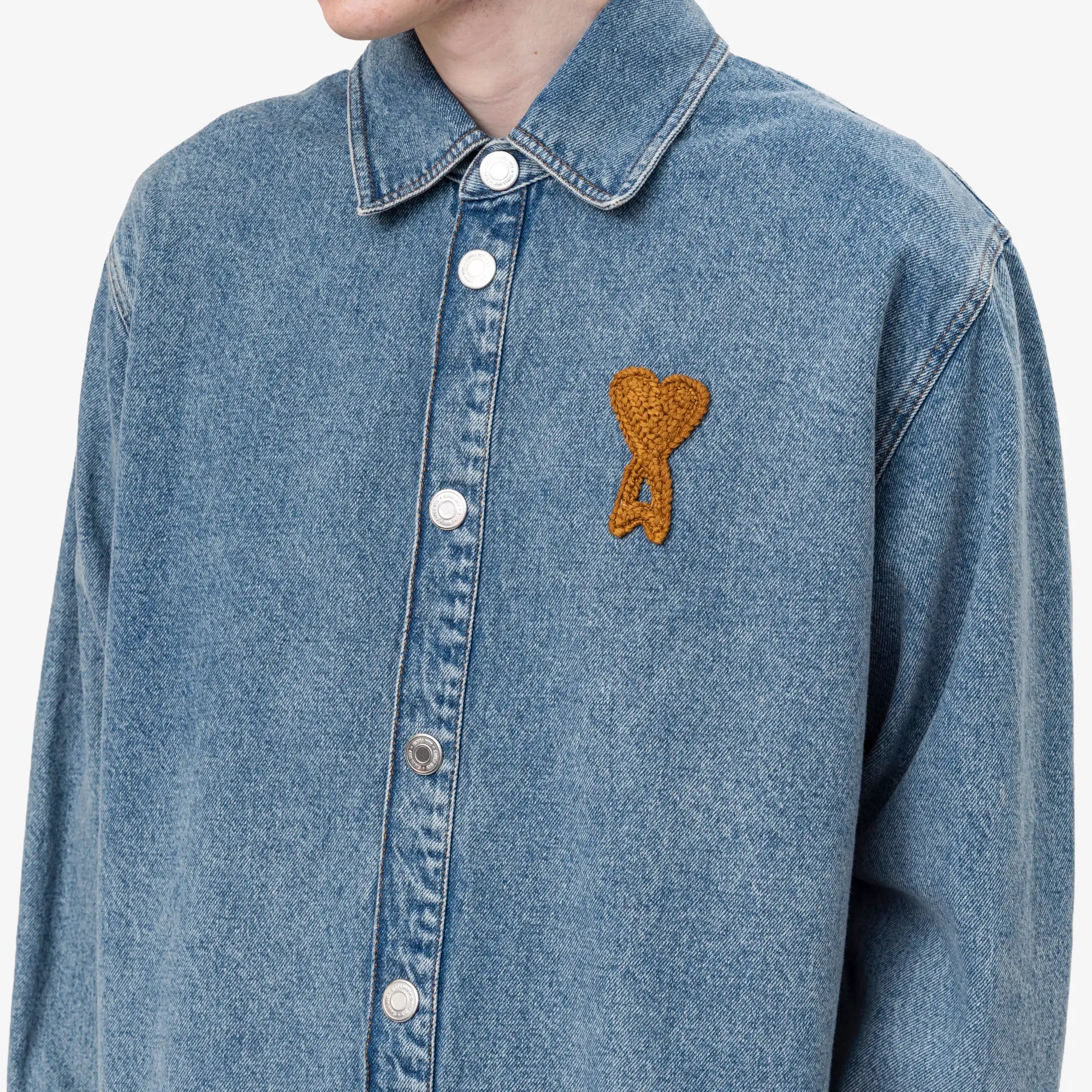 Knitted ADC Patch Denim Overshirt