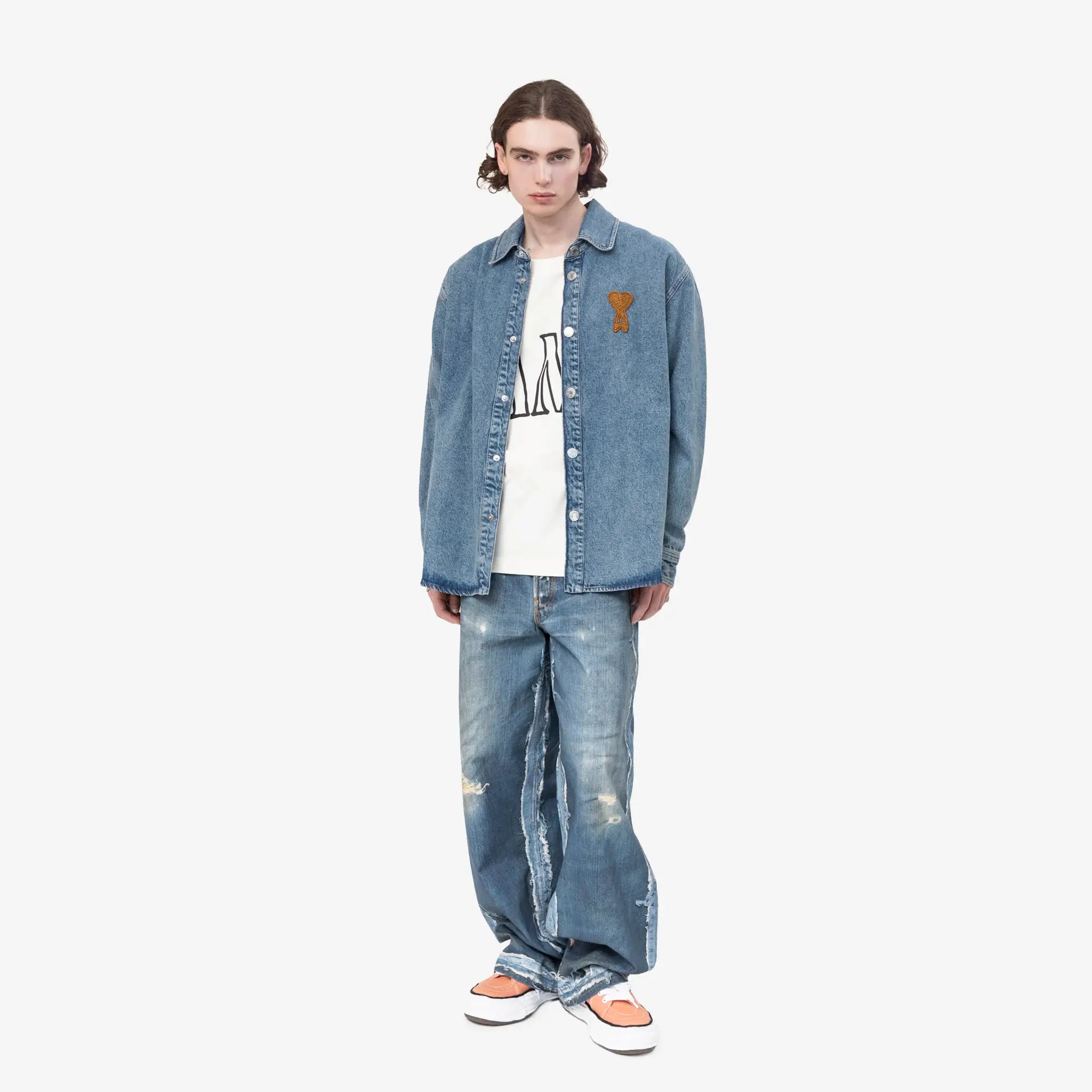 Knitted ADC Patch Denim Overshirt