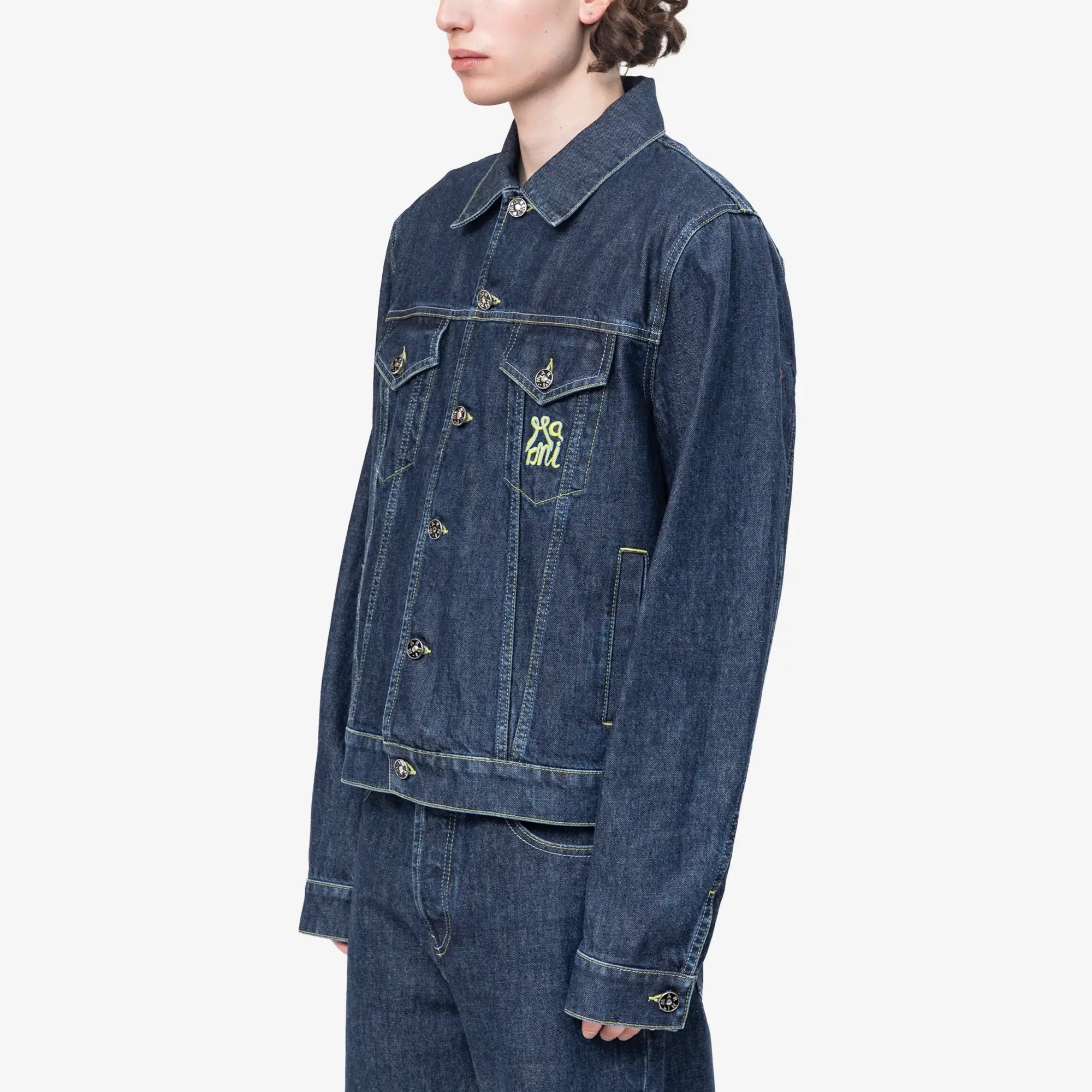 Unwashed Blue Denim Trucker Jacket