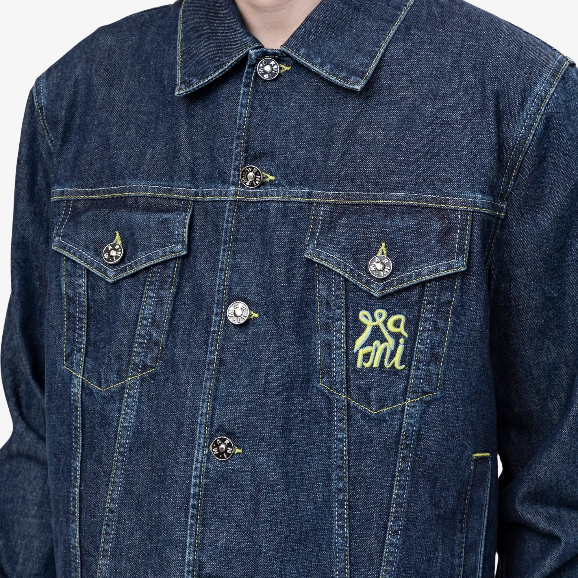Unwashed Blue Denim Trucker Jacket