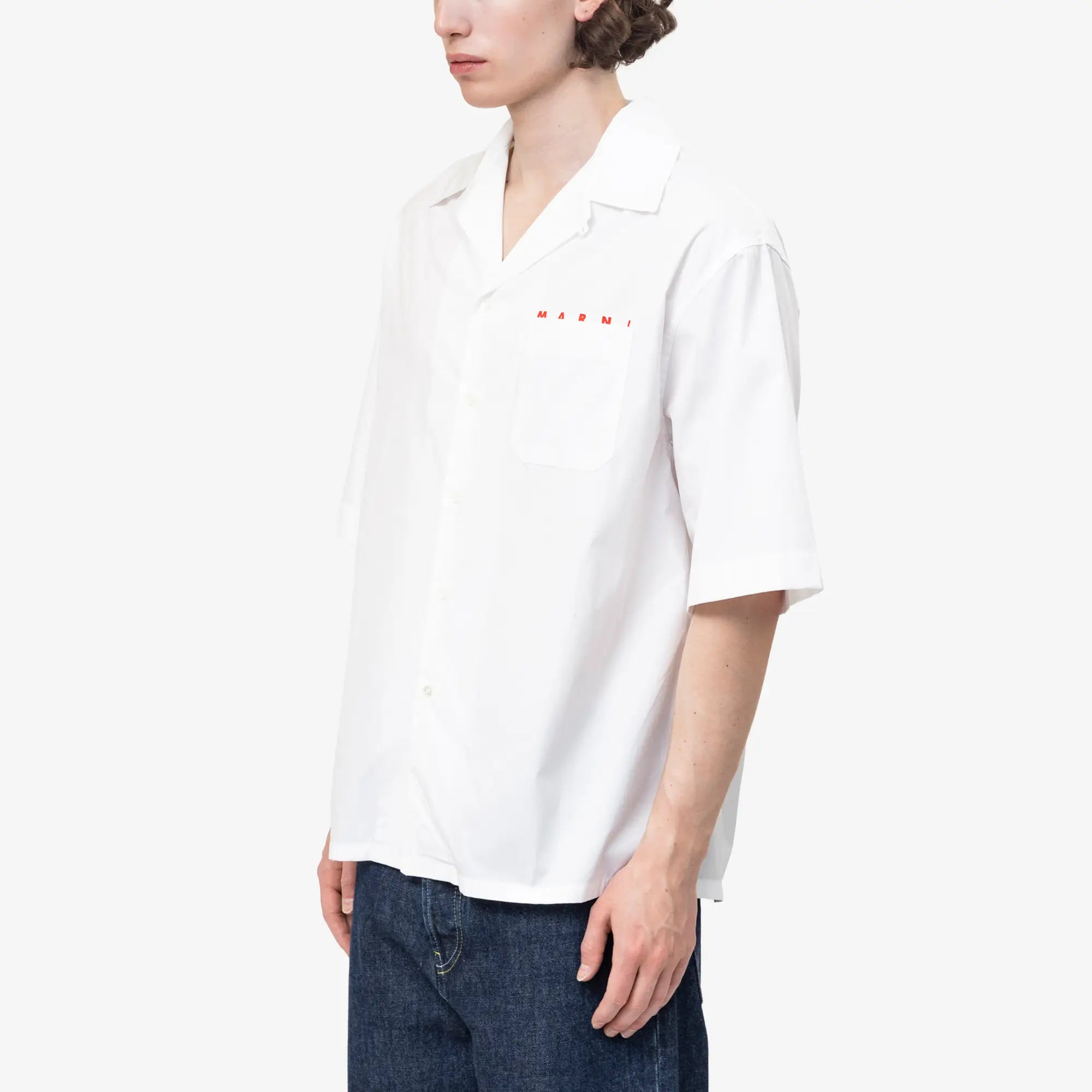 Peeping Logo Pocket Bowling Shirt