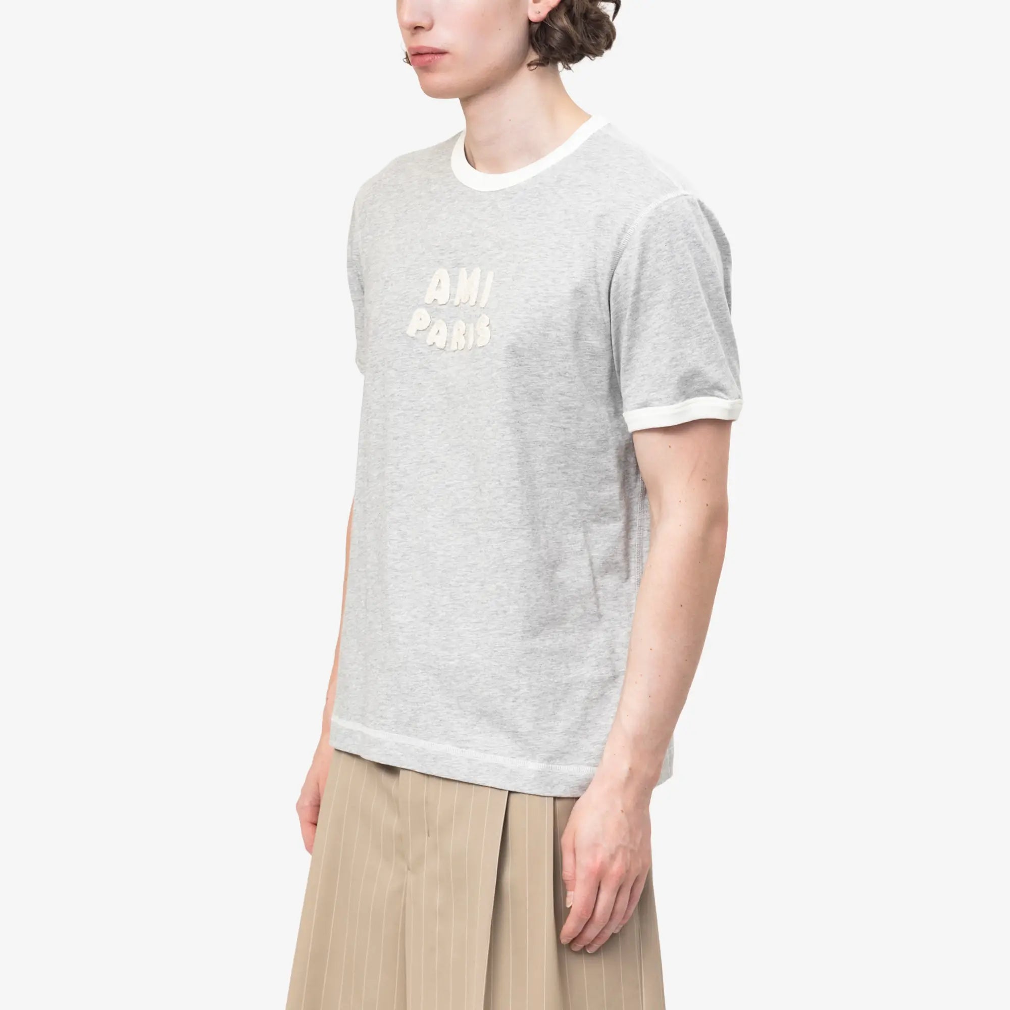 Ami Paris Knitted Patch T-Shirt