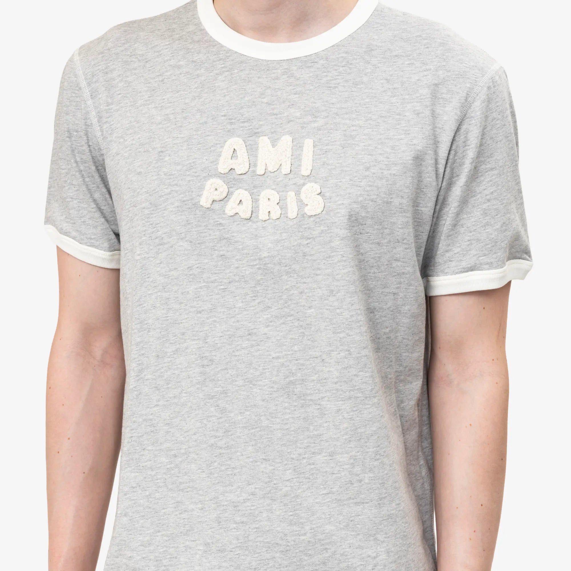 Ami Paris Knitted Patch T-Shirt