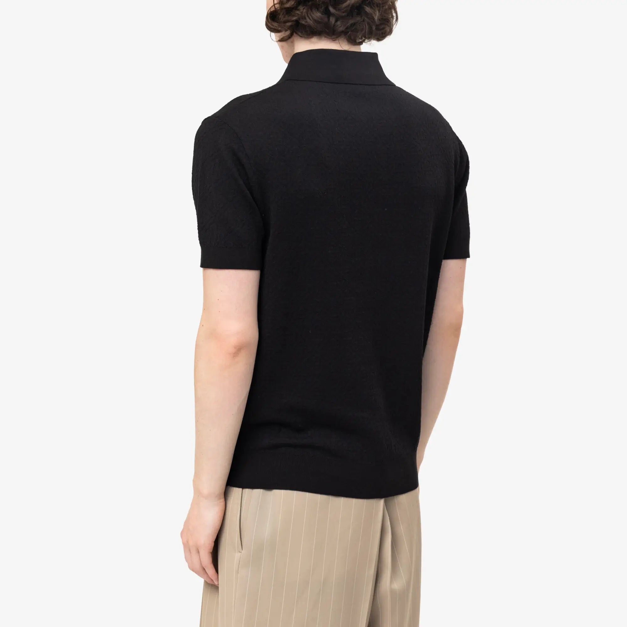 Pointelle Monogram Polo