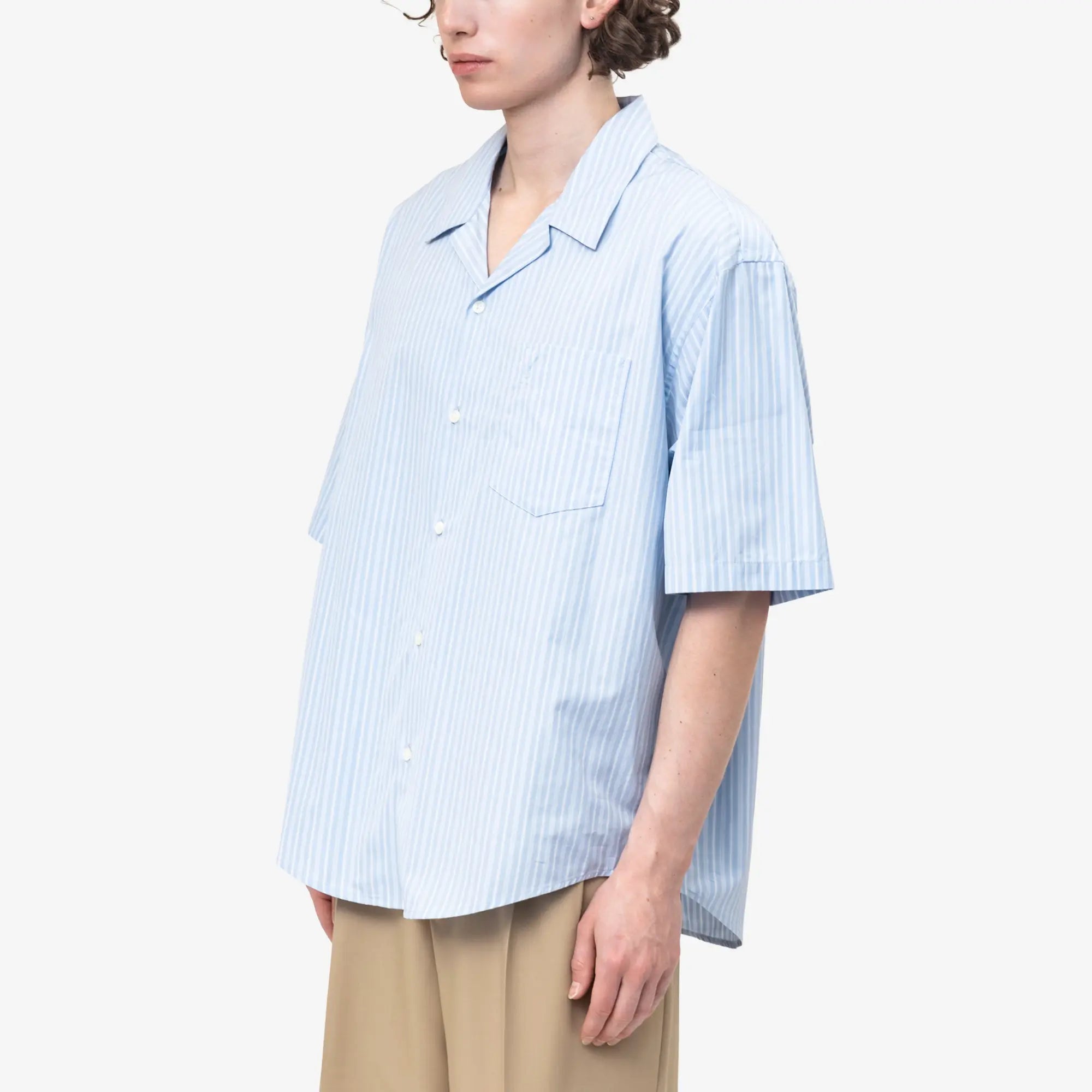 Embossed ADC Boxy Camp Collar Shirt