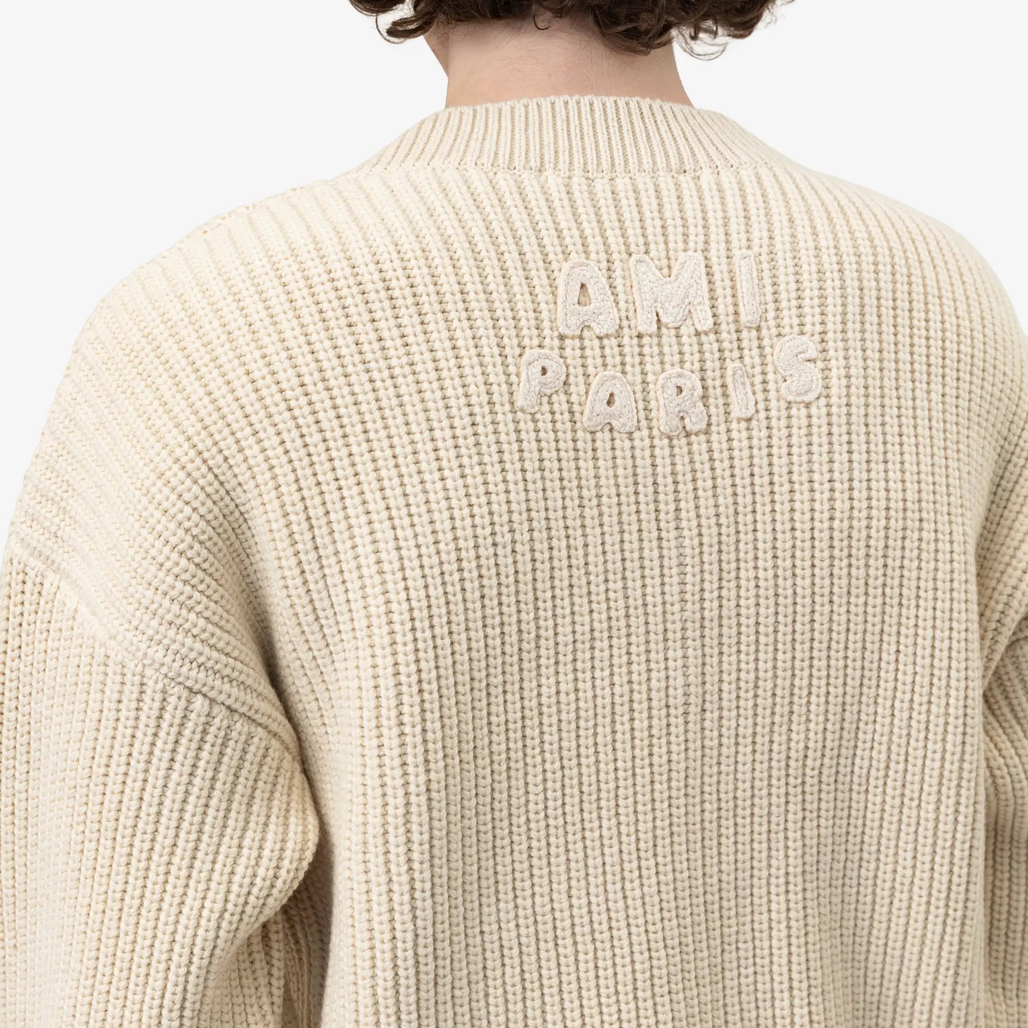 Knitted ADC Ami de Coeur Patch V-Neck Sweater