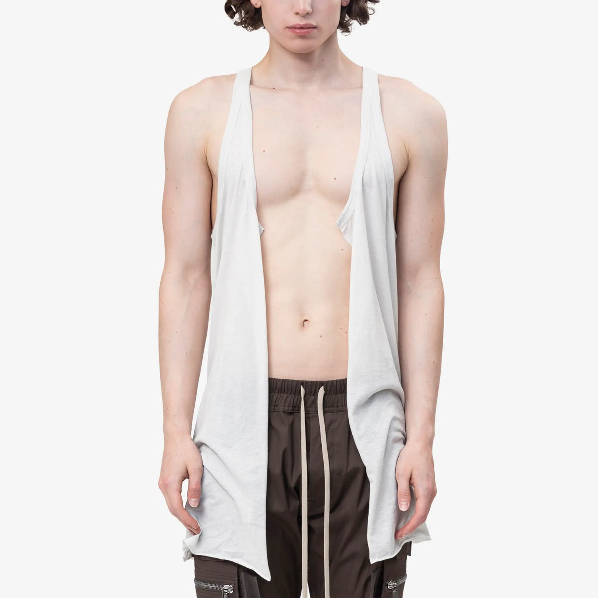 Rick Owens Open Pony Tank Top Pearl | Feuille
