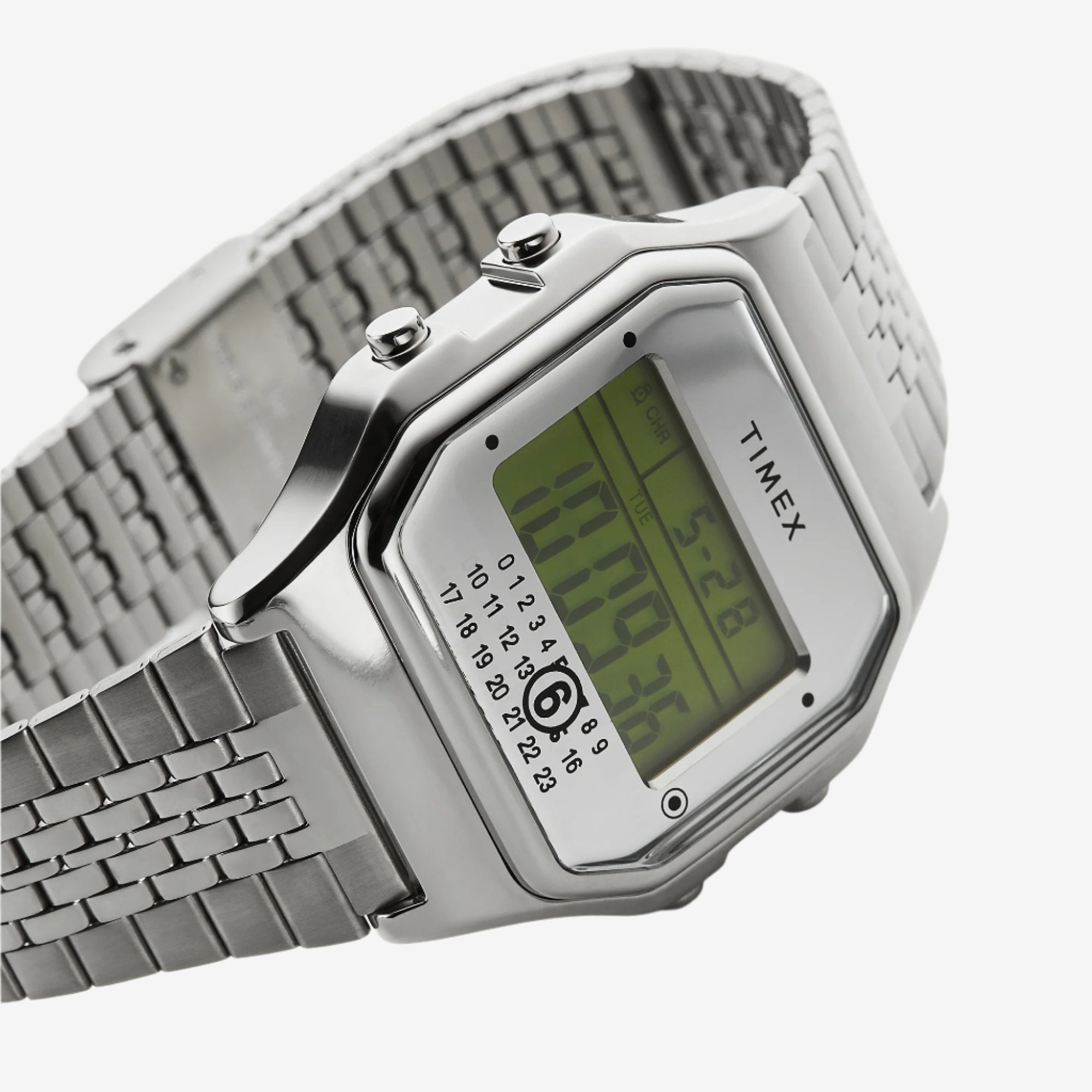 Maison Margiela MM6 Timex T80 Watch & Bracelet in Silver