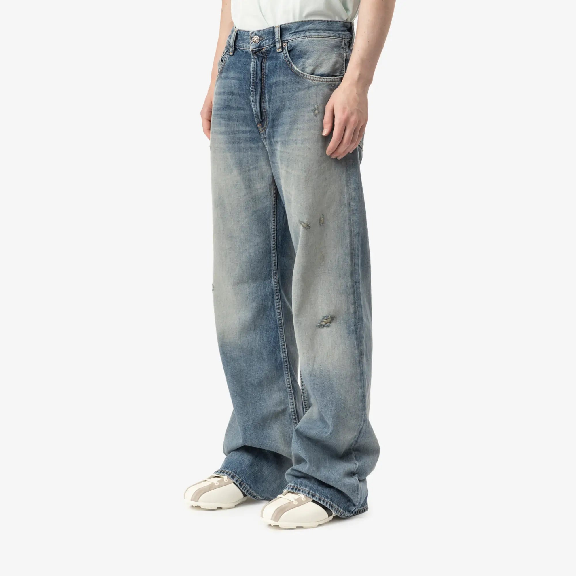 Acne Studios 2021M Daybreak Regular Fit Jeans Mid Blue - 3