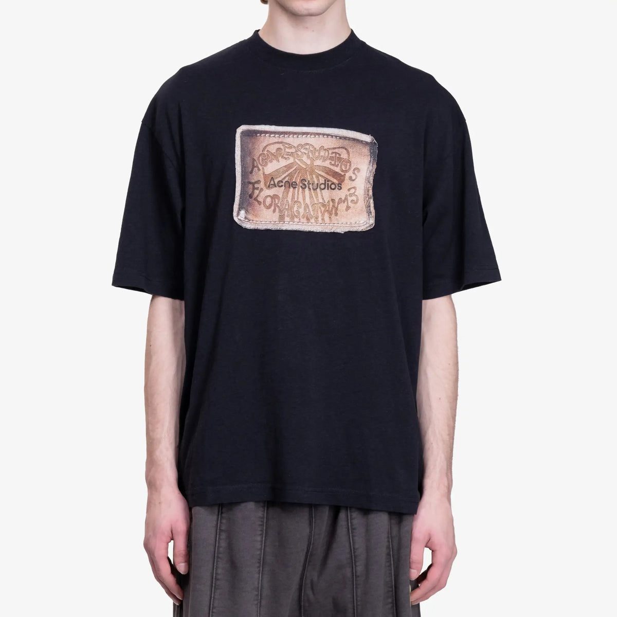 Acne Studios デジタル ボウ ロゴ Tシャツ ブラック｜Feuille