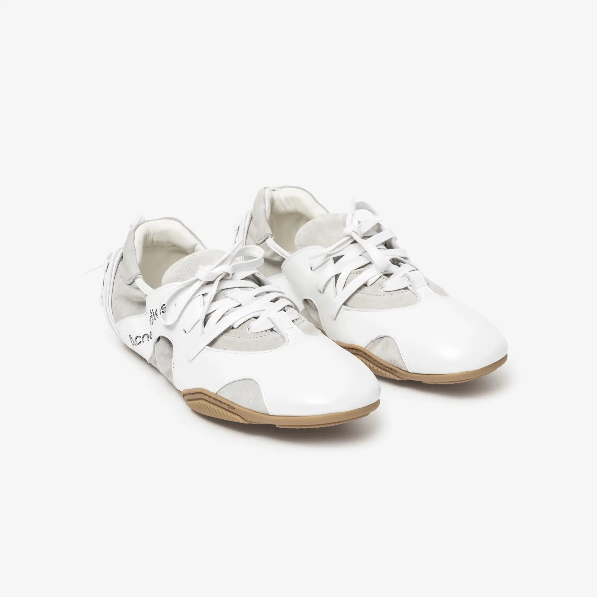 Acne Studios Leather Lace - Up Shoes Off White - 1