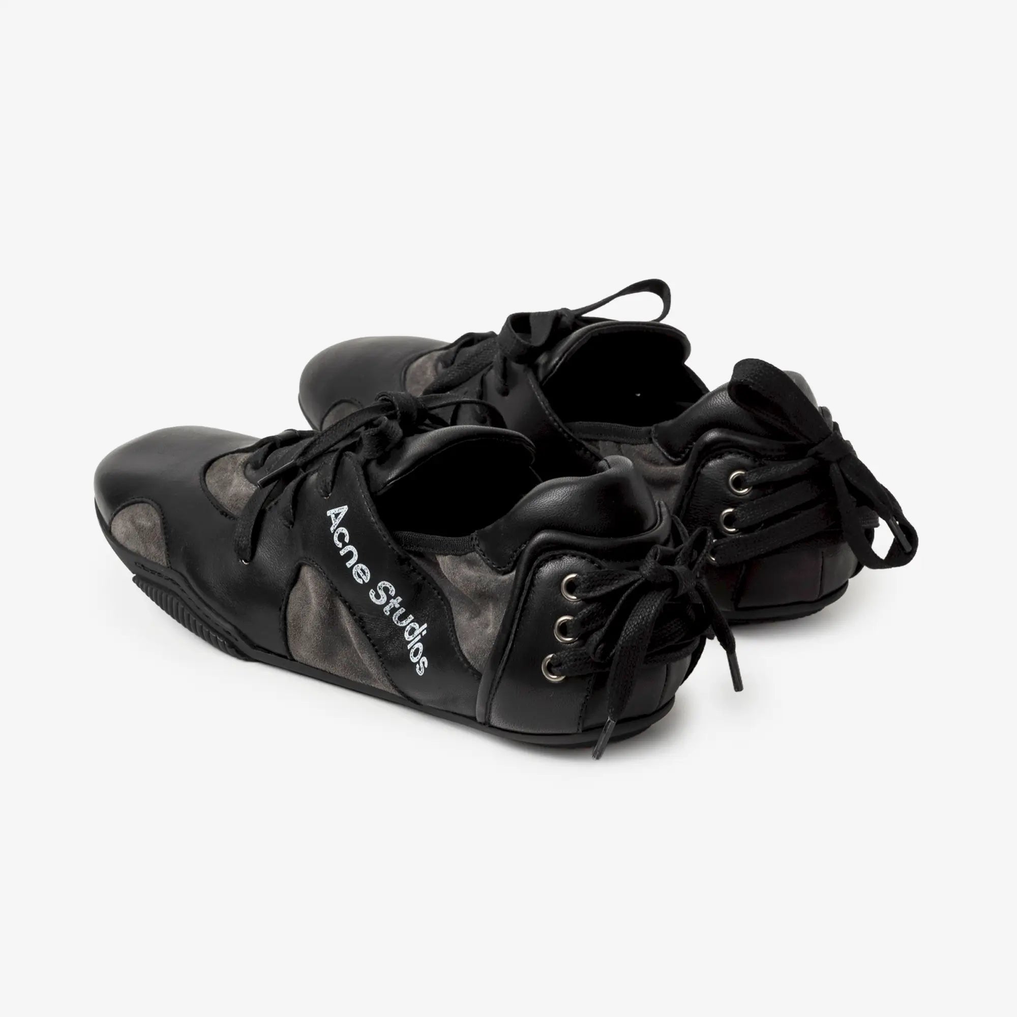 Acne Studios Leather Lace - Up Shoes Off Black - 5