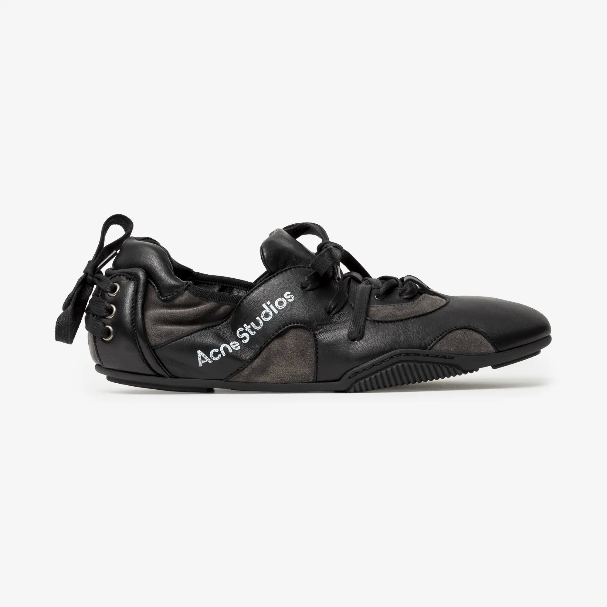 Acne Studios Leather Lace - Up Shoes Off Black - 3