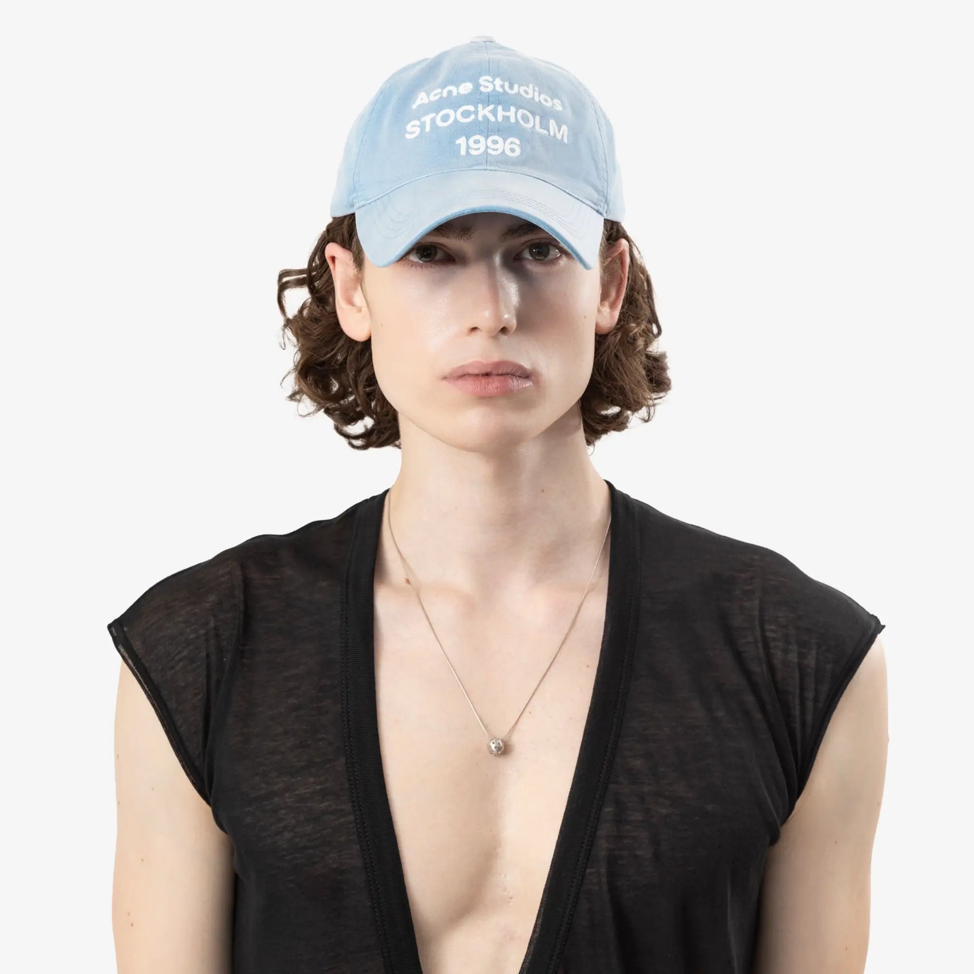 Acne Studios Logo Cap Cornflower Blue - 2