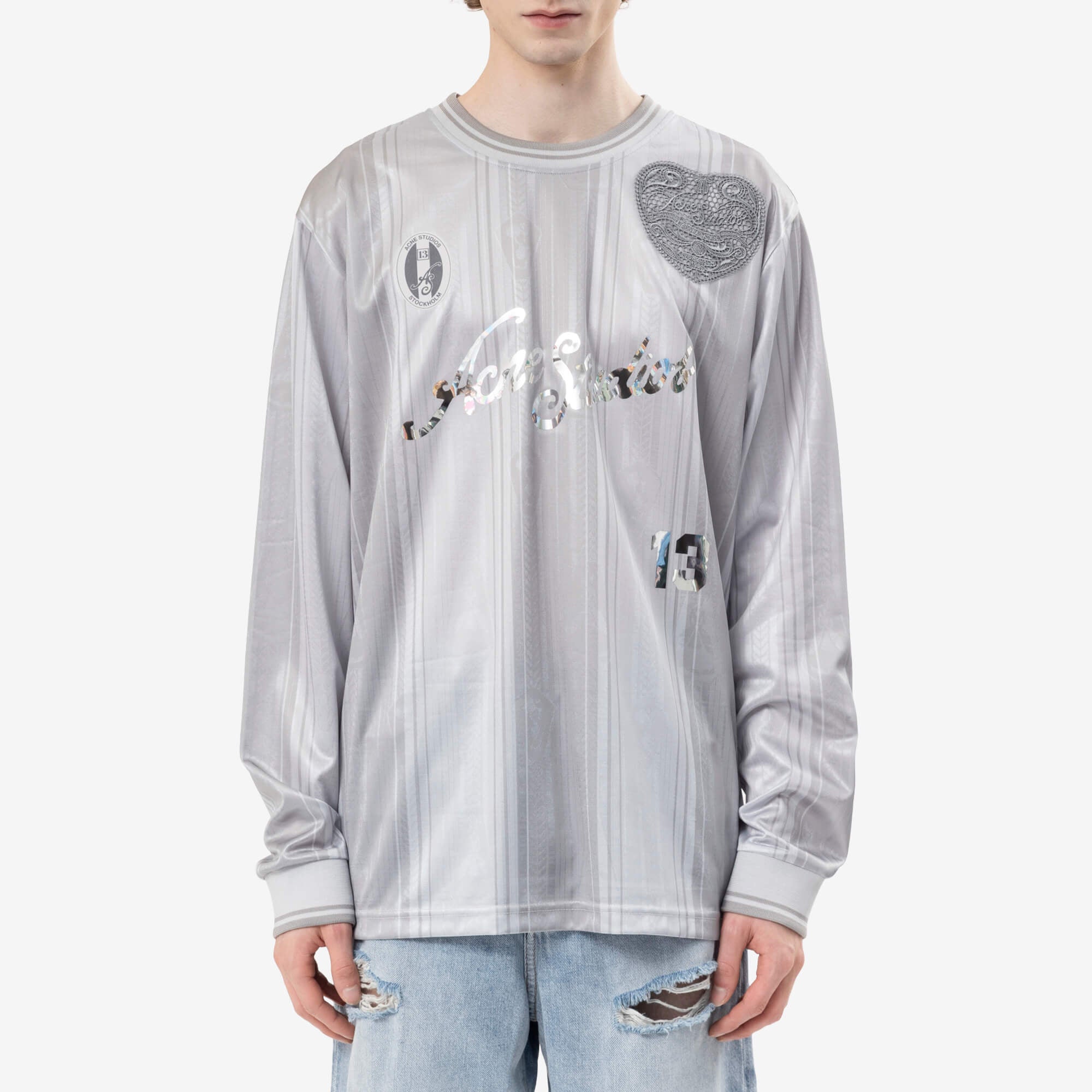 Acne Studios Logo Sports Jersey Top Grey-1