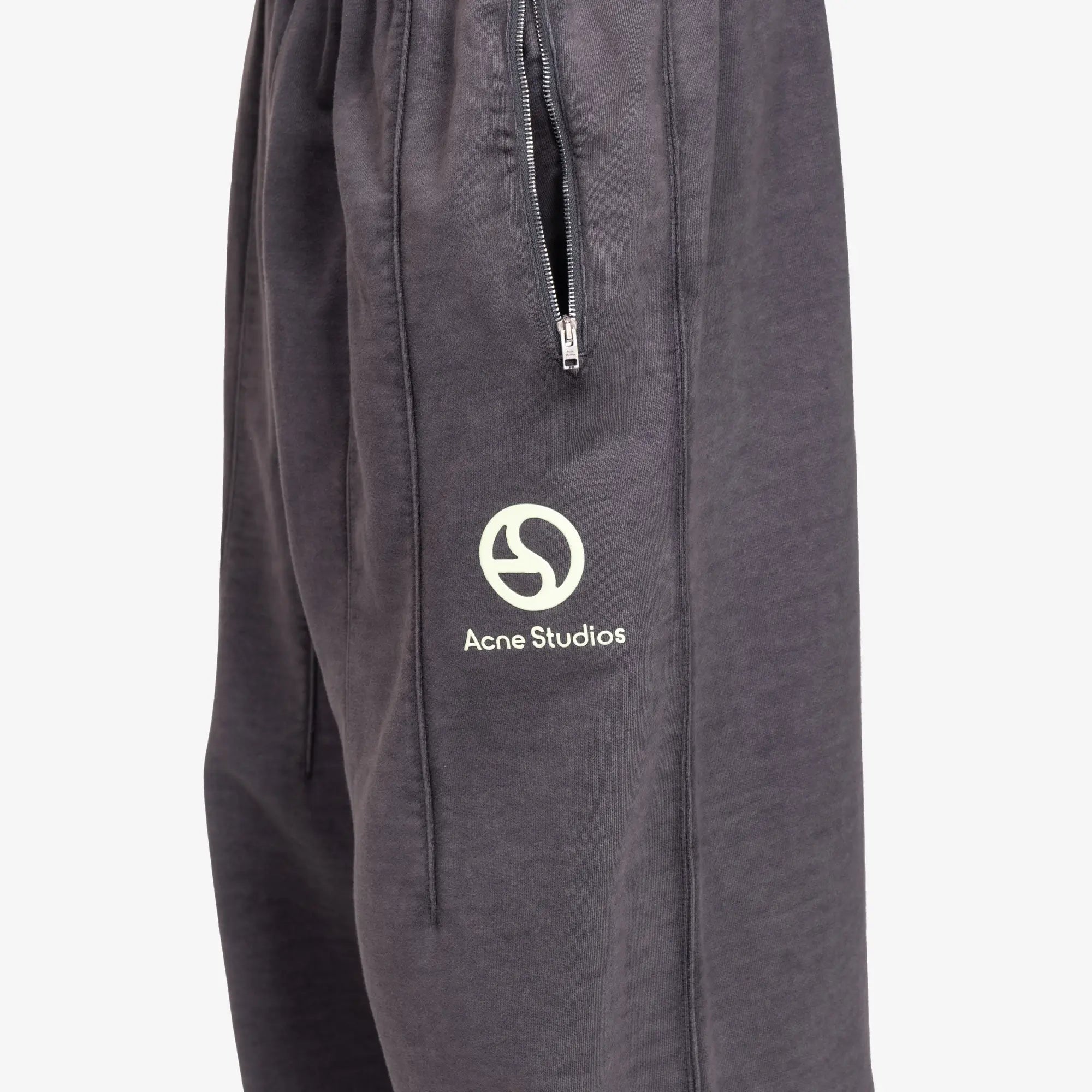 Acne Studios Logo Sweatpants Faded Black - 5