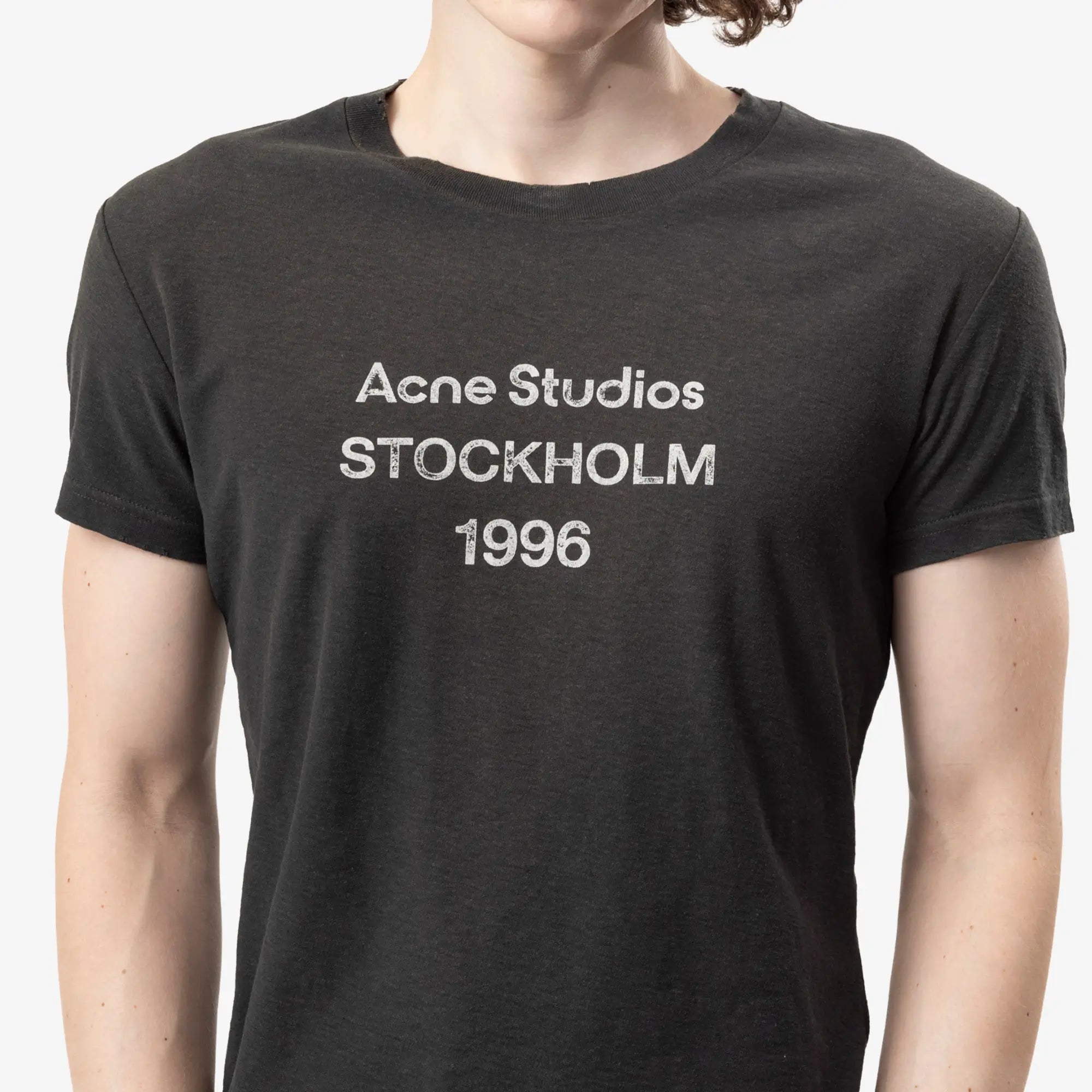 Acne Studios Logo T-Shirt Faded Black - 5