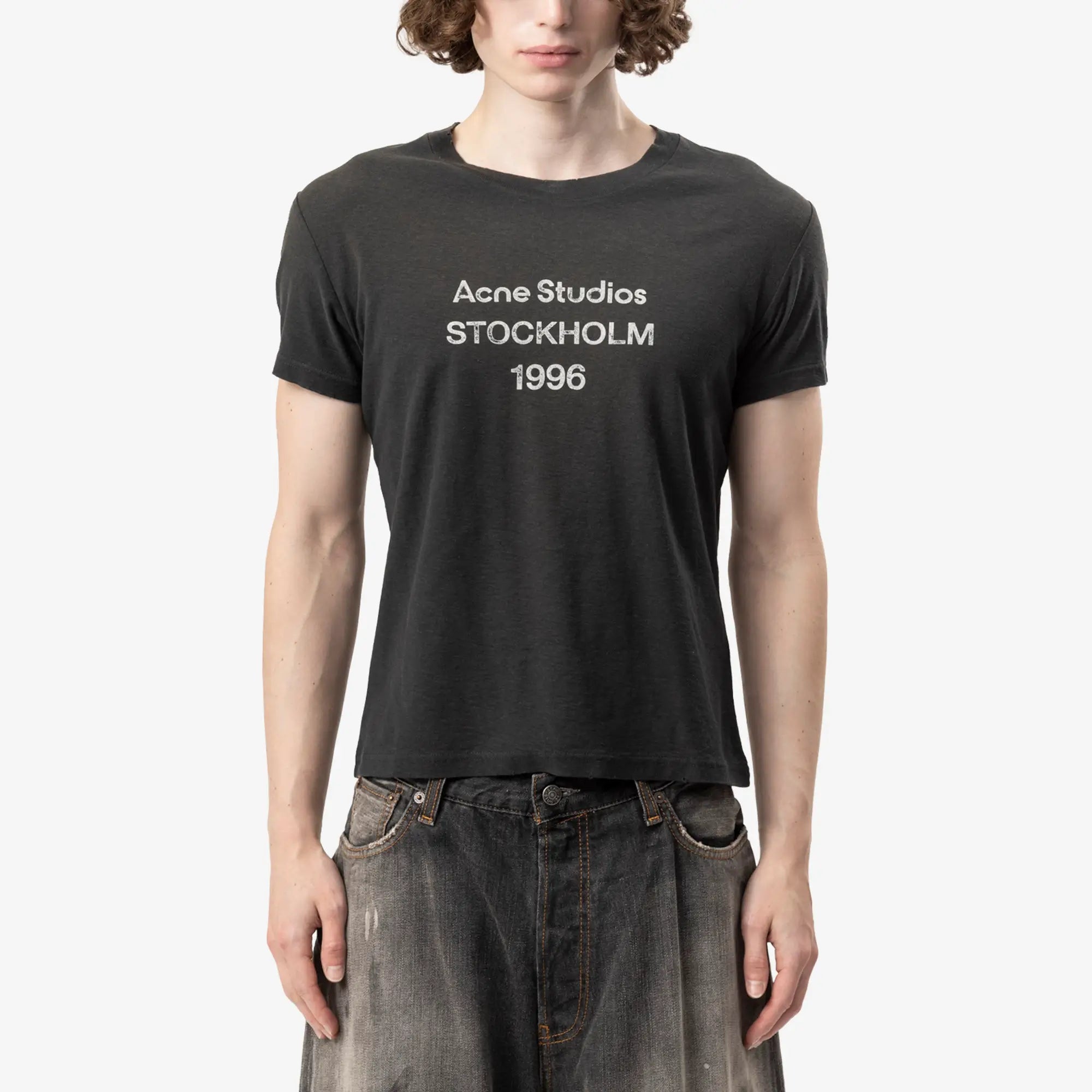 Acne Studios Logo T-Shirt Faded Black - 1