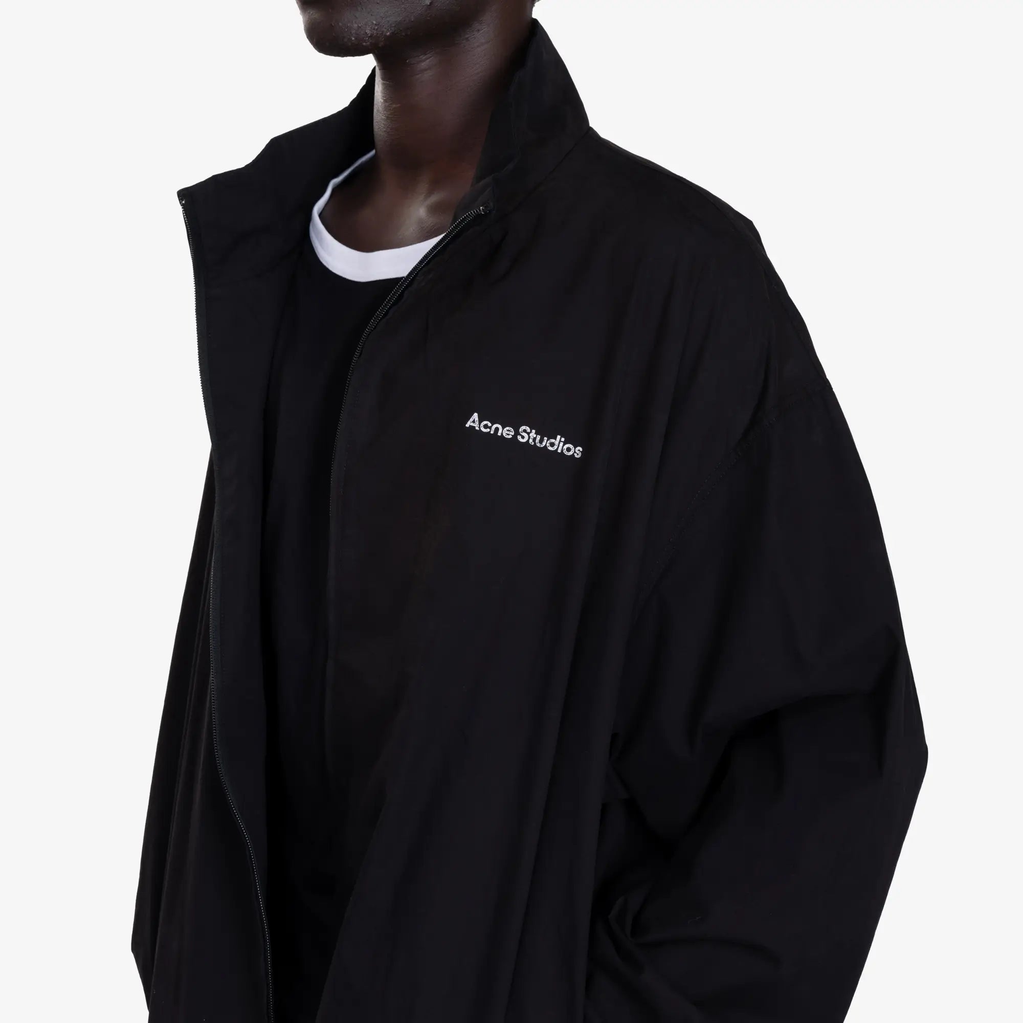 Acne Studios Logo Zipper Jacket Black - 5