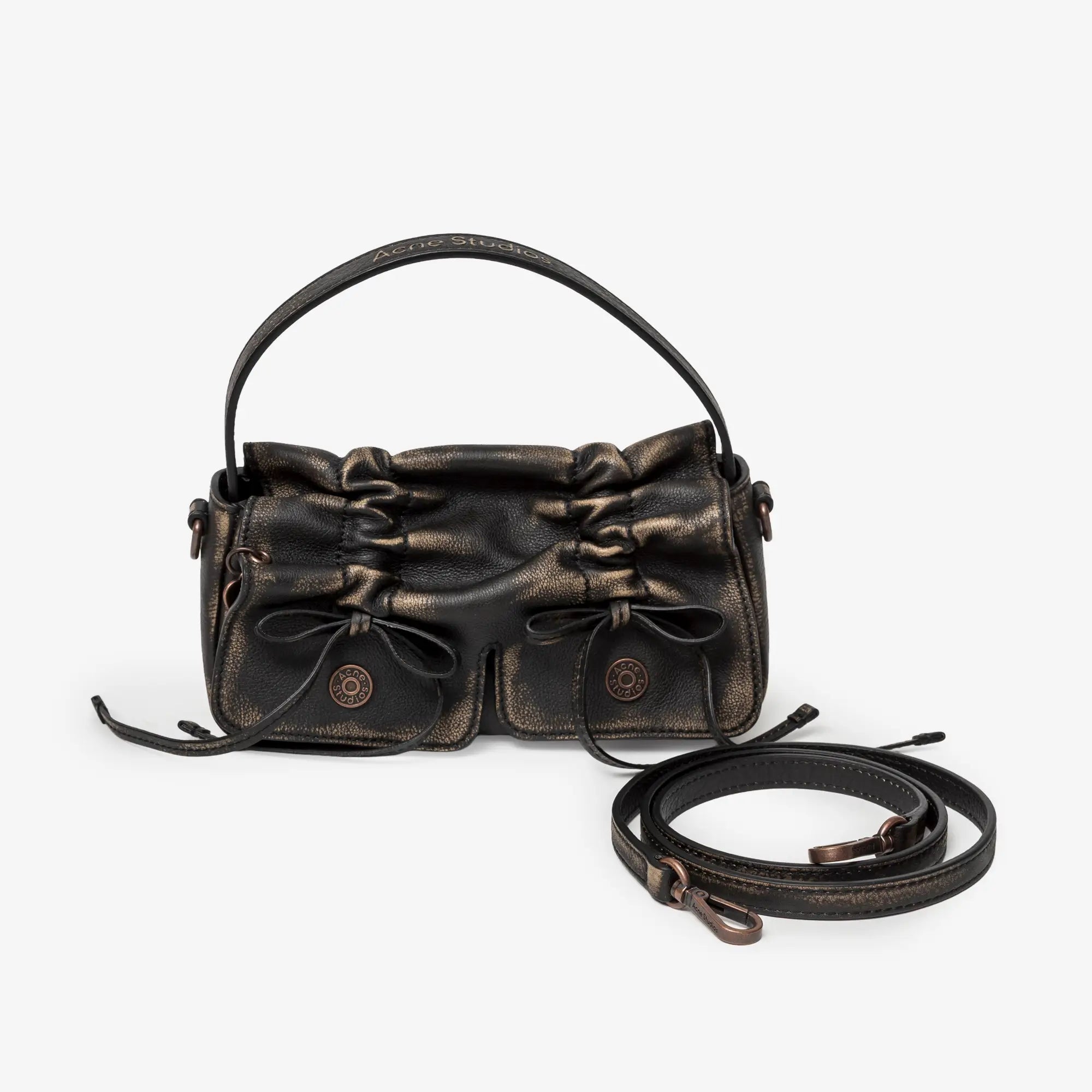 Acne Studios Multipocket Vintage Micro Bag Dark Brown - 1