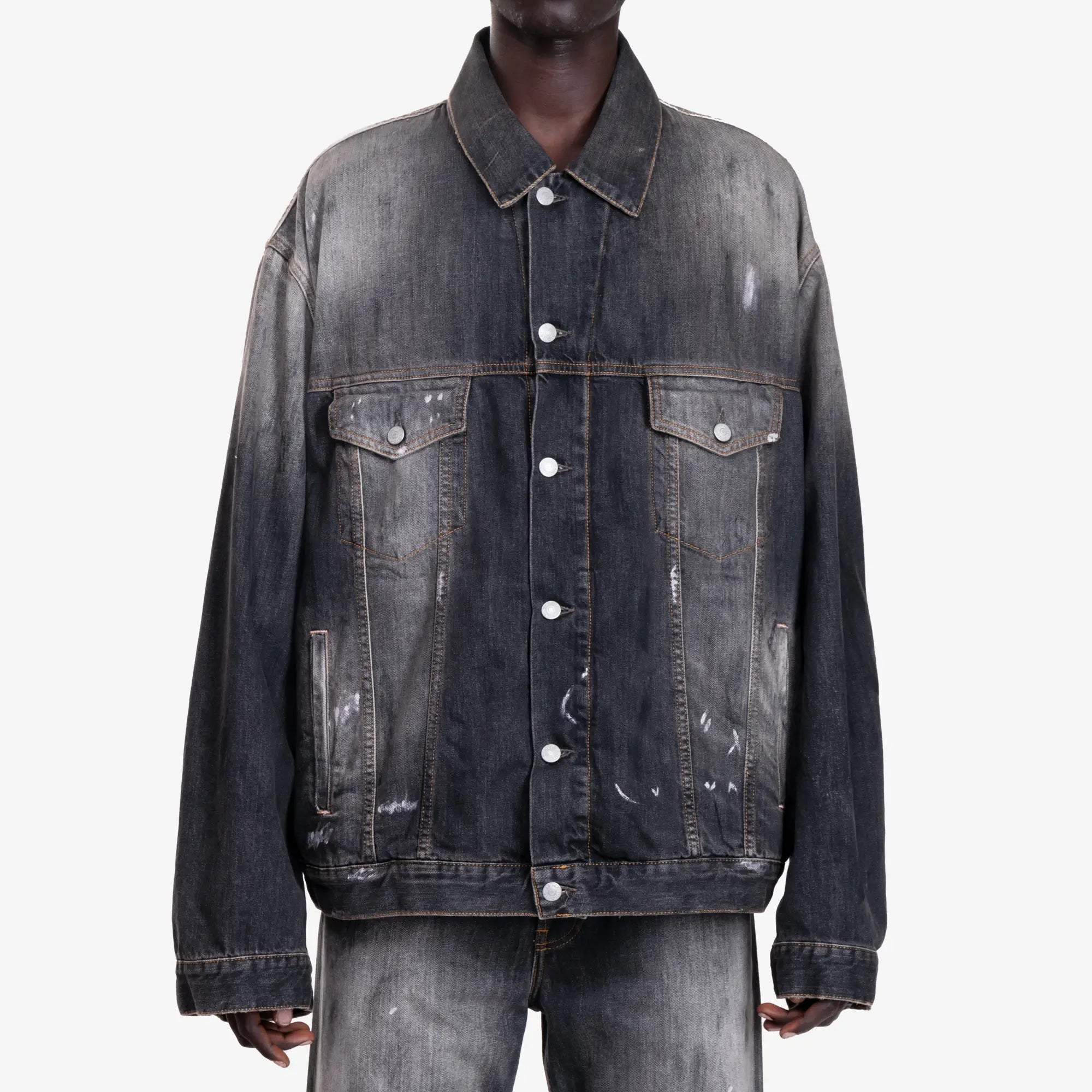 Acne Studios Oversize Denim Jacket Black - 1