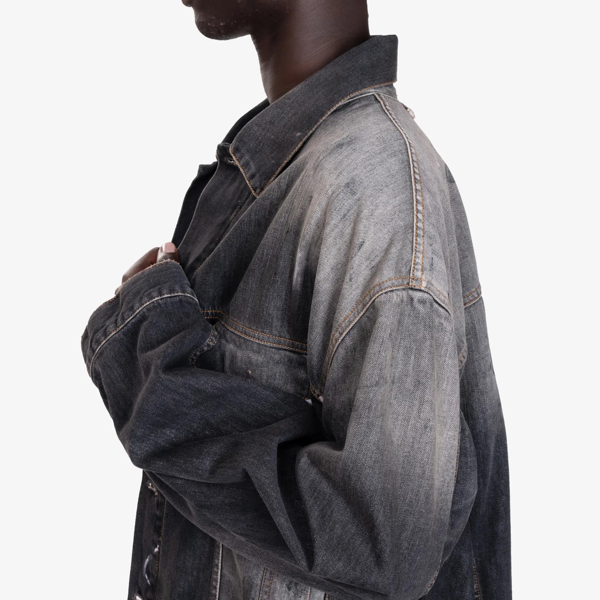 Acne Studios Oversize Denim Jacket Black - 5