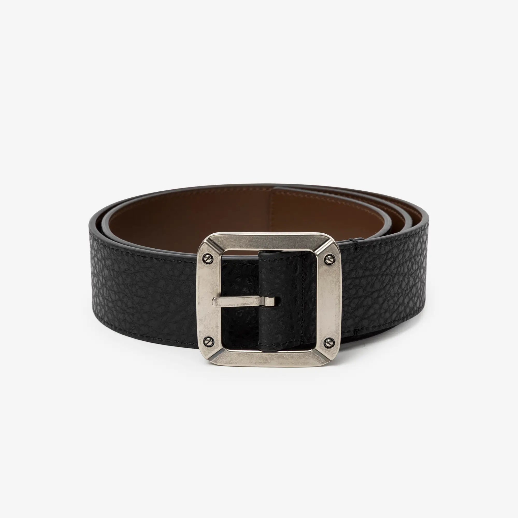 Acne Studios Reversible Leather Belt Black/Brown - 1