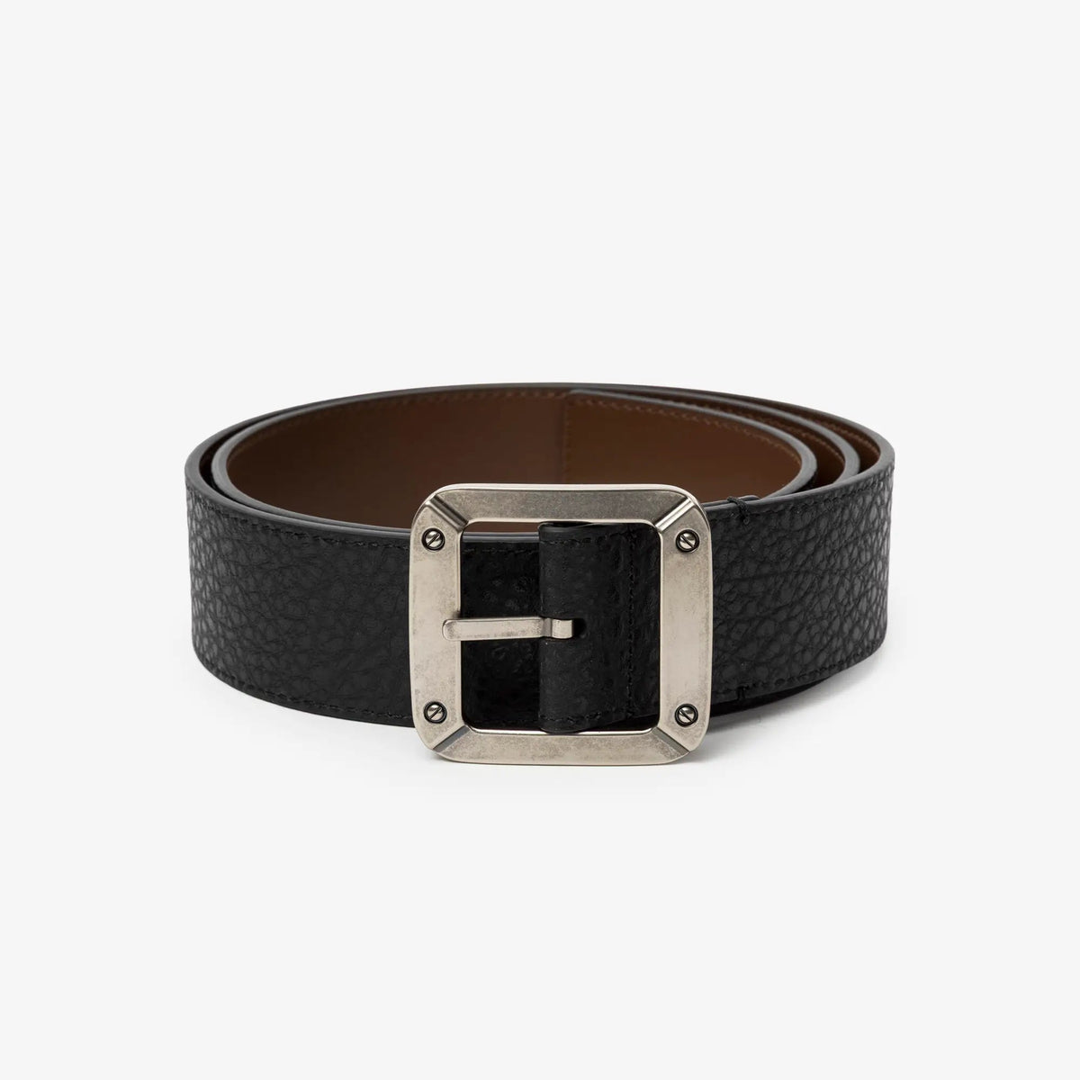 Acne Studios リバーシブル レザーベルト ブラック/ブラウン｜Feuille