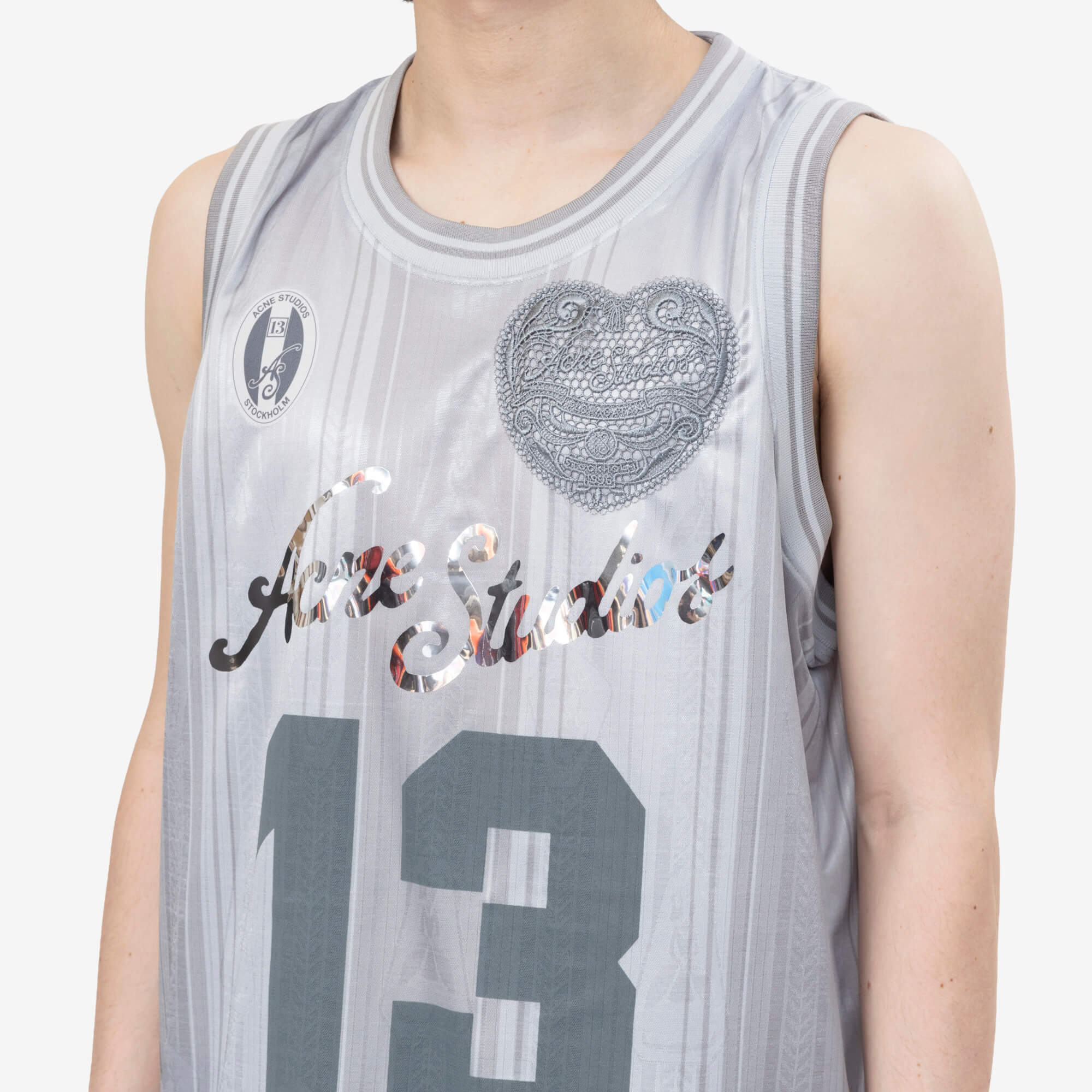 Acne Studios Sports Jersey Tank Top Grey - 5