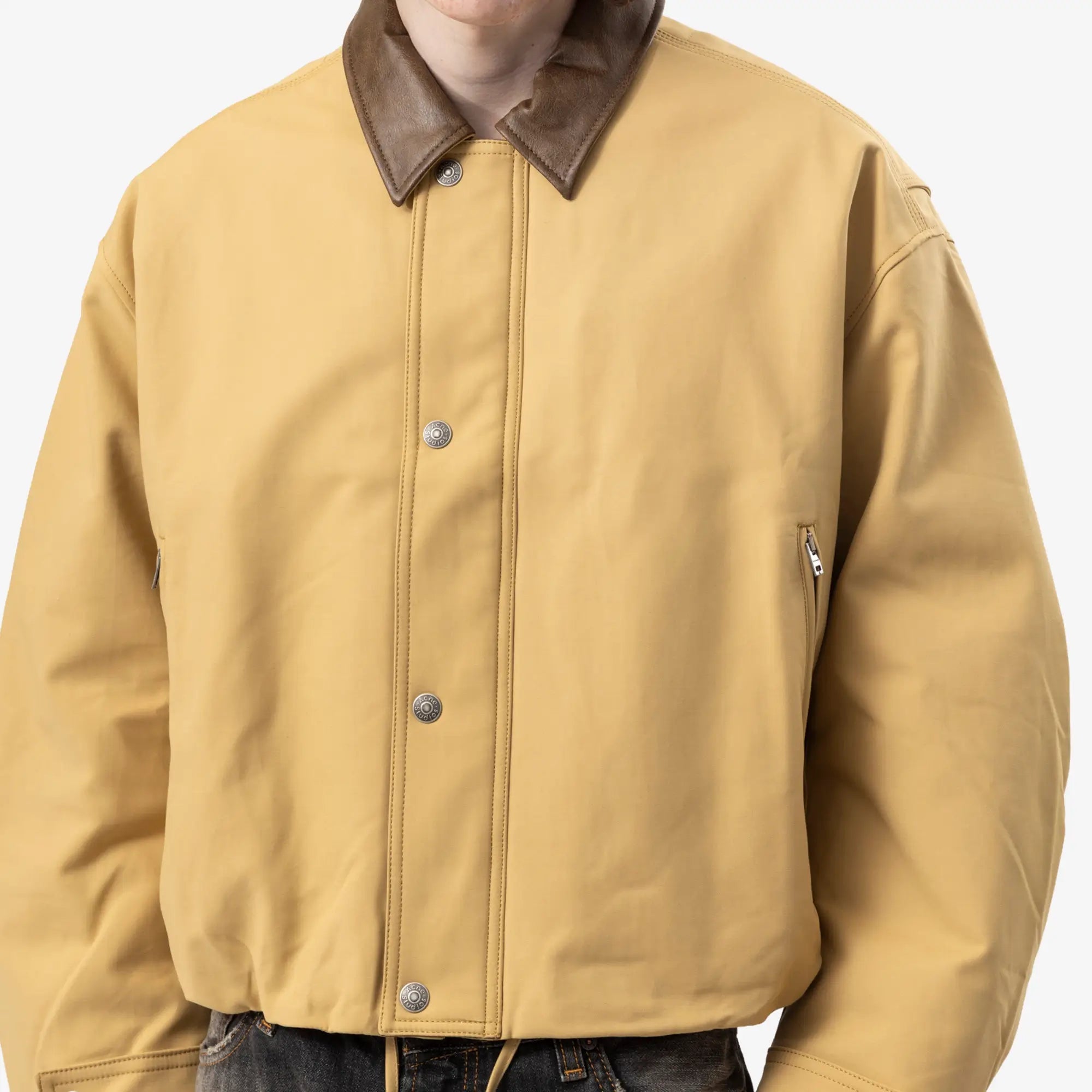 Acne Studios Twill Bomber Jacket Sand Beige - 5