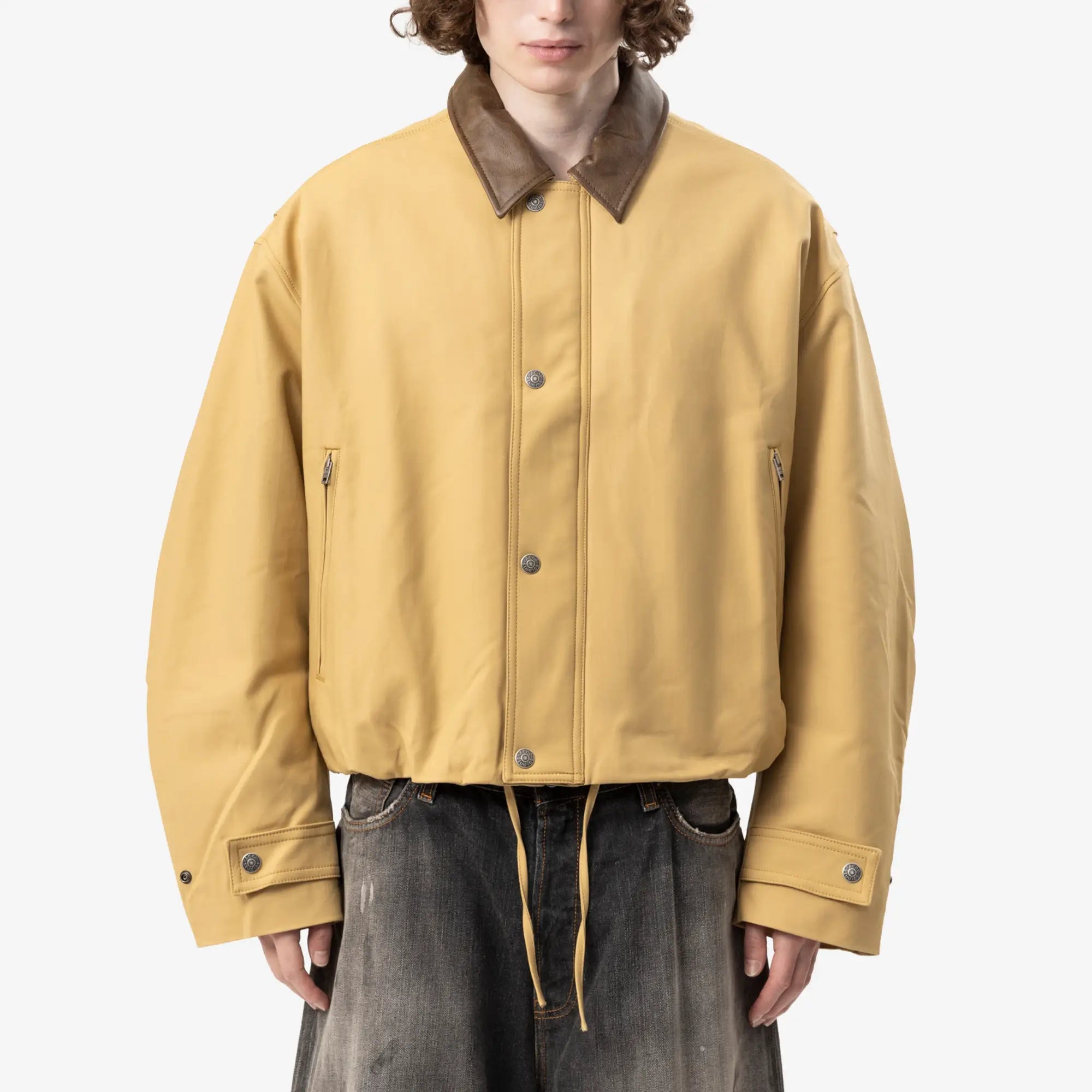 Acne Studios Twill Bomber Jacket Sand Beige - 1