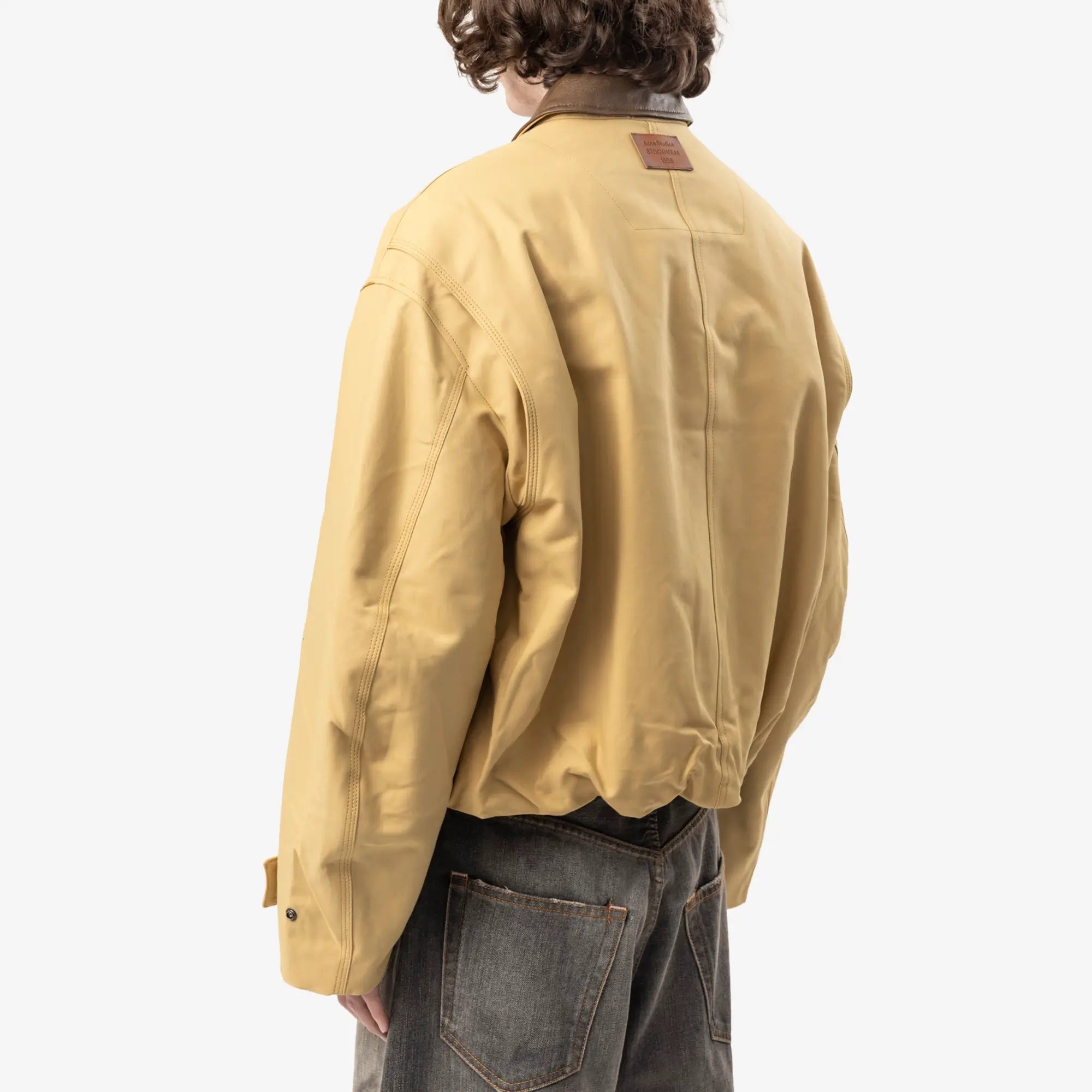 Acne Studios Twill Bomber Jacket Sand Beige - 4
