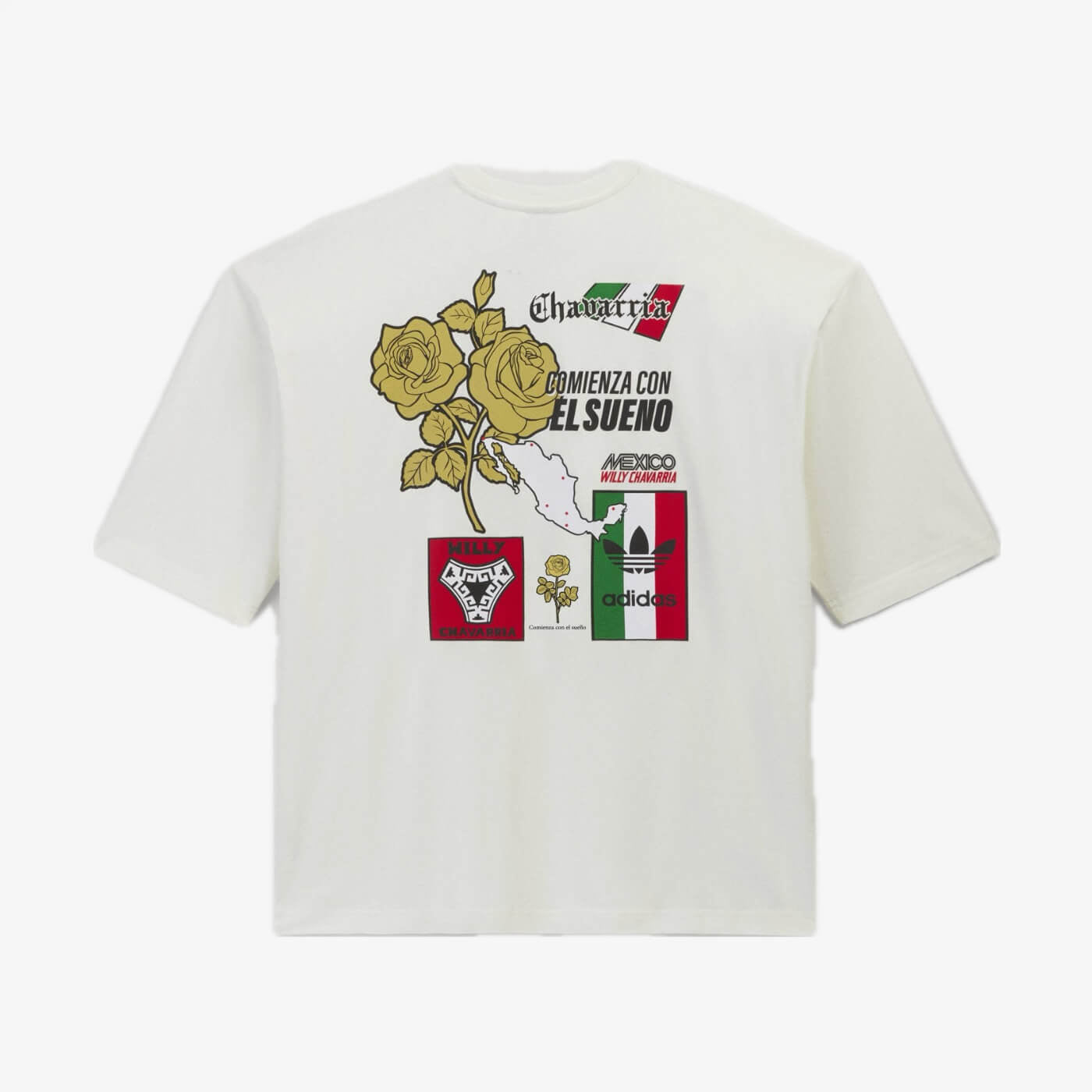 Adidas x Willy Chavarria WC Merch Mexico T-Shirt Off White-2