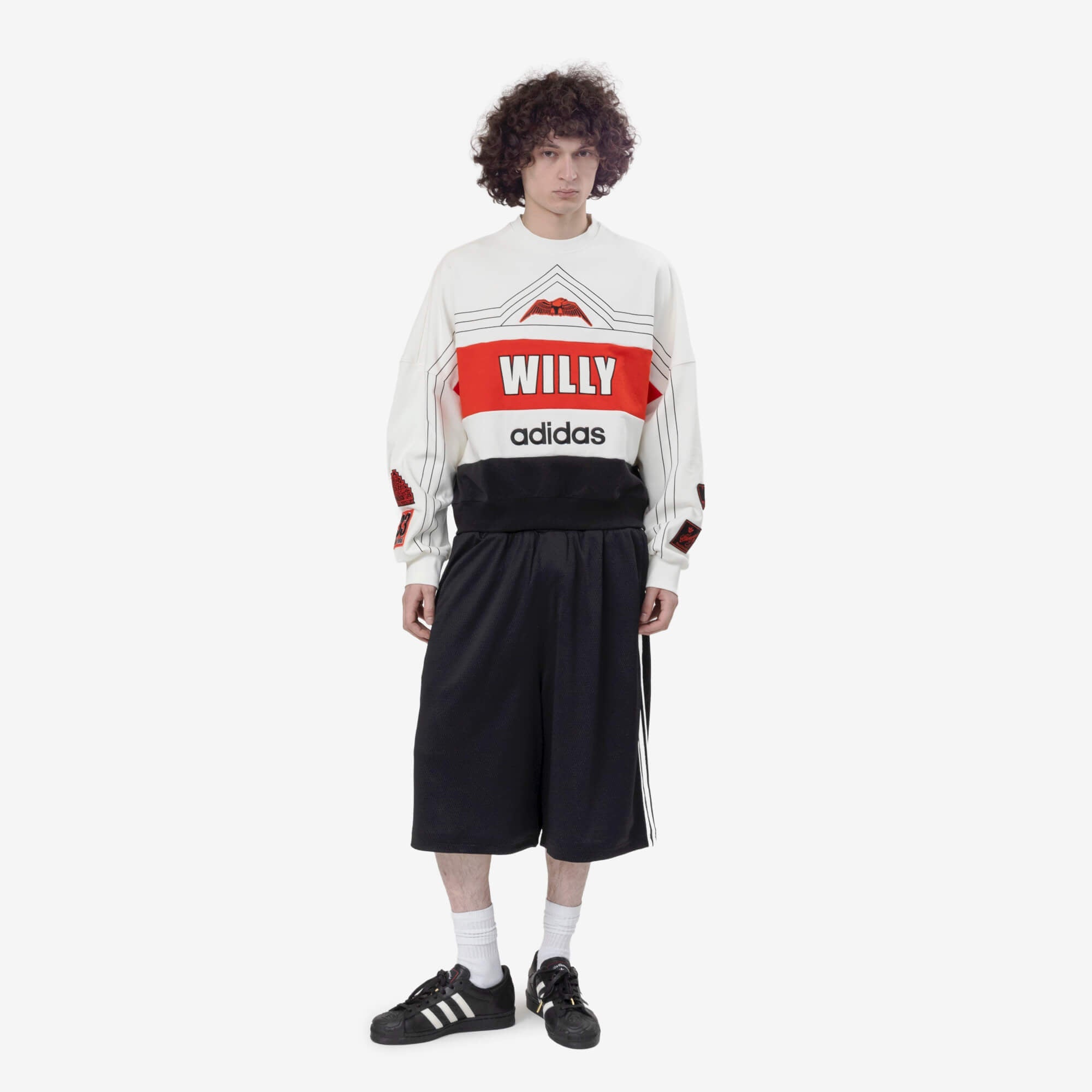 Adidas x Willy Chavarria WC NY Ball Crewneck Sweatshirt Off White - 2