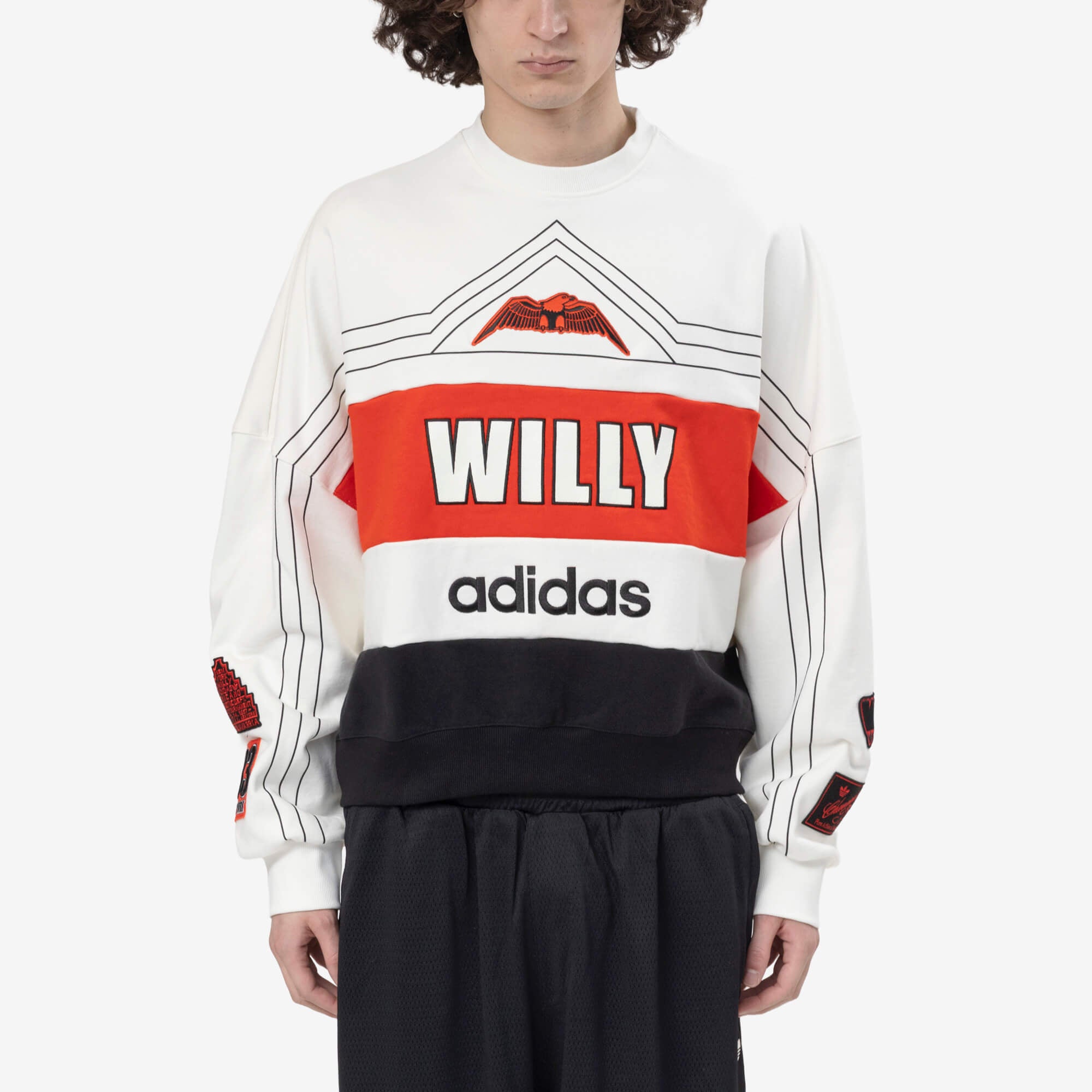 Adidas x Willy Chavarria WC NY Ball Crewneck Sweatshirt Off White - 1