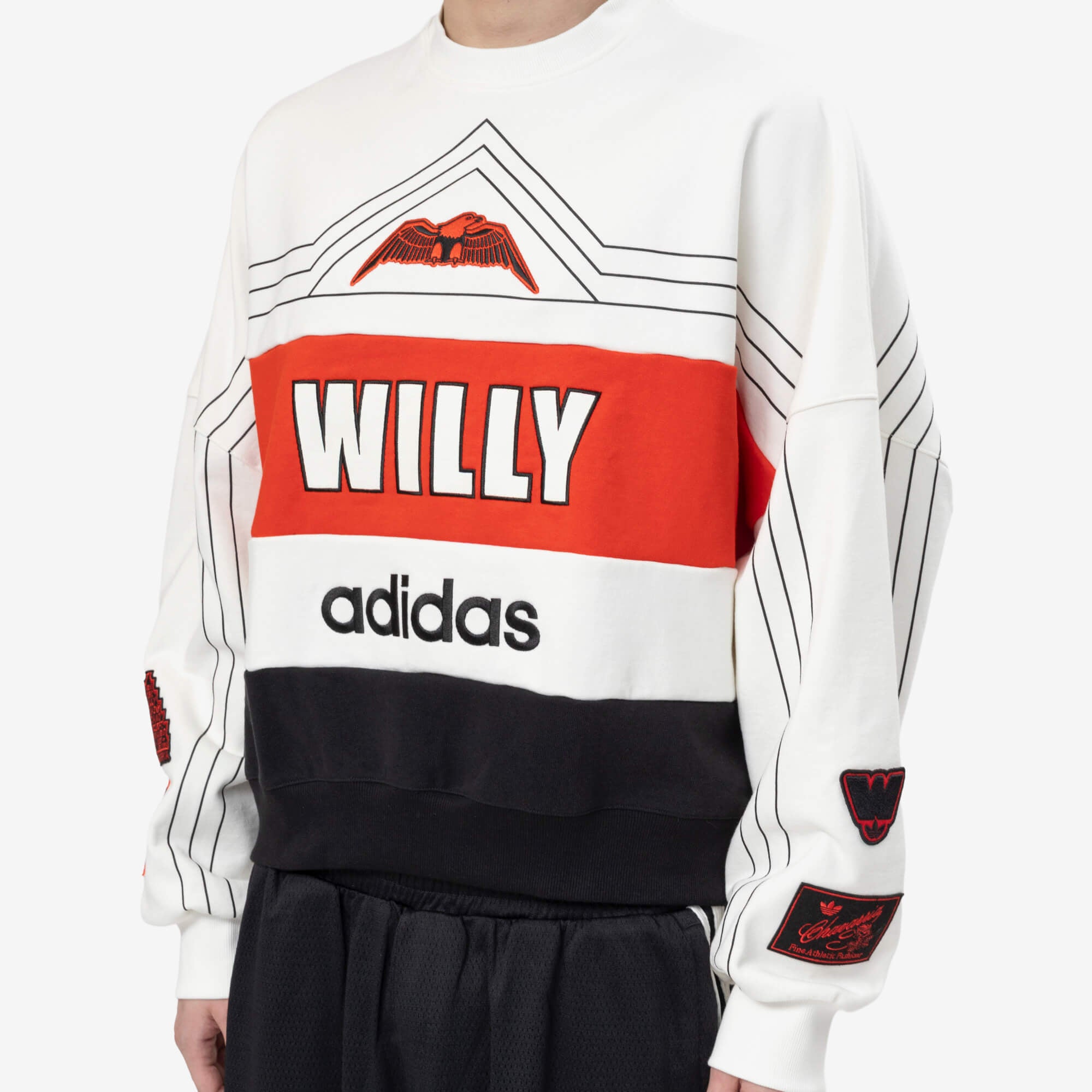Adidas x Willy Chavarria WC NY Ball Crewneck Sweatshirt Off White - 5