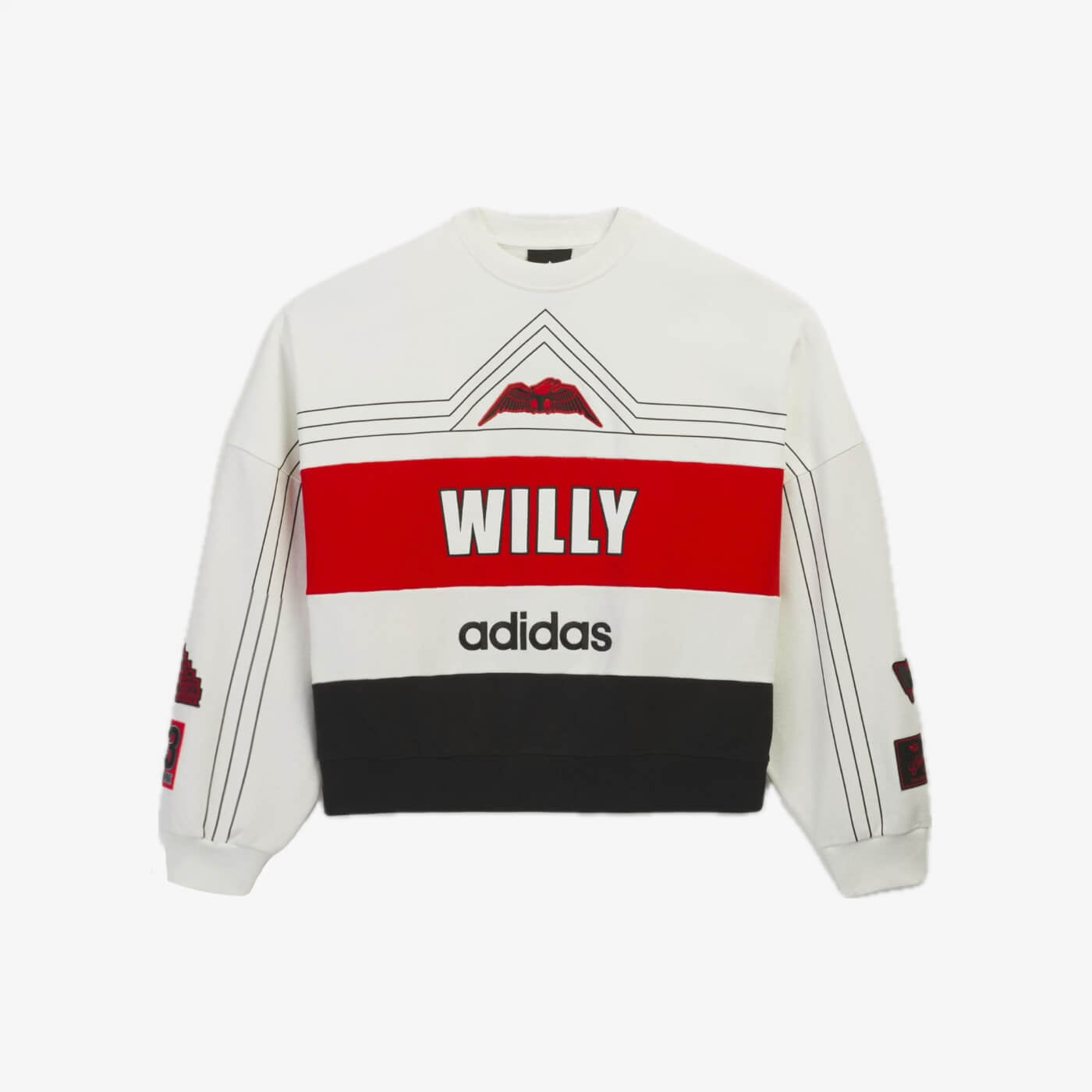 Adidas x Willy Chavarria WC NY Ball Crewneck Sweatshirt Off White - 1