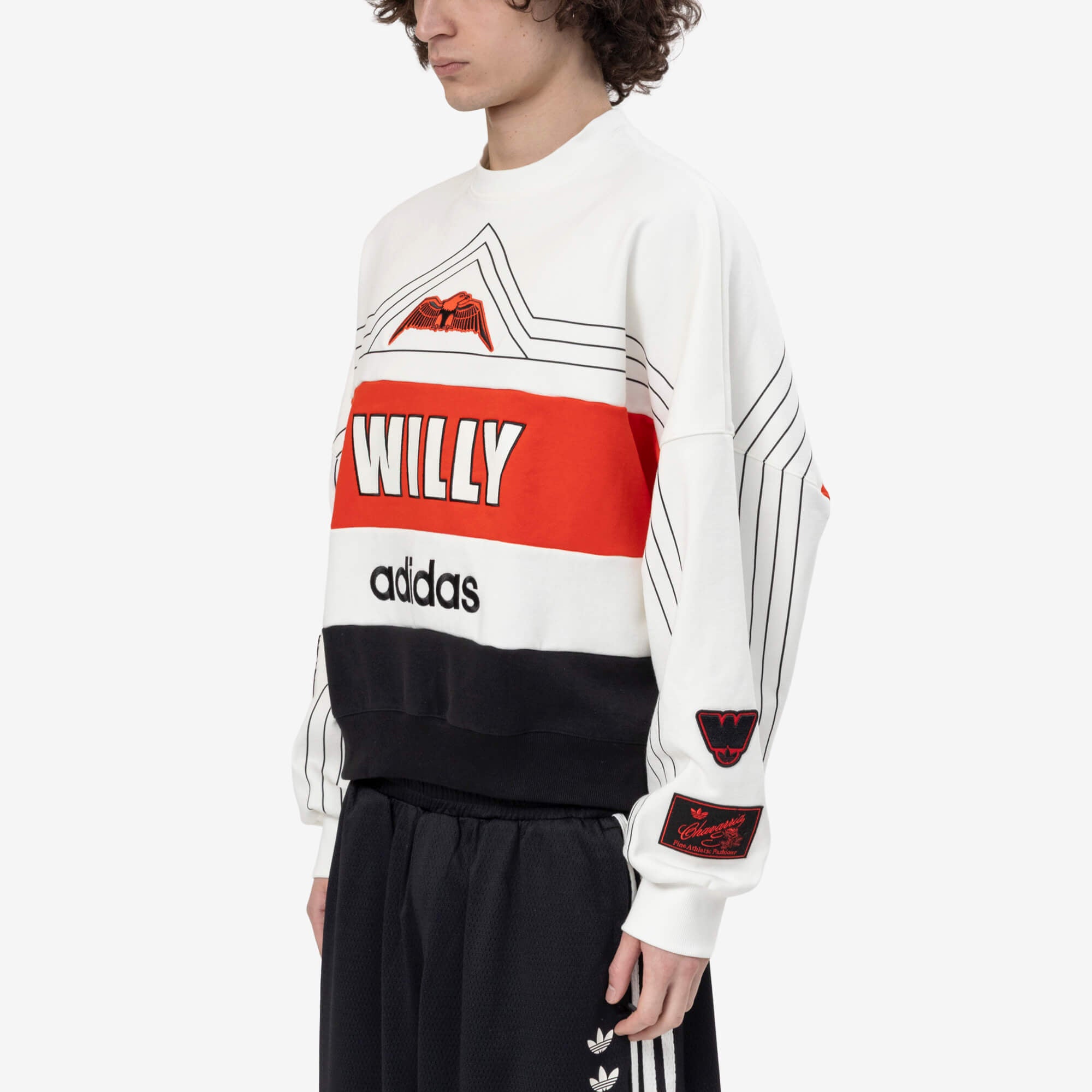 Adidas x Willy Chavarria WC NY Ball Crewneck Sweatshirt Off White - 3