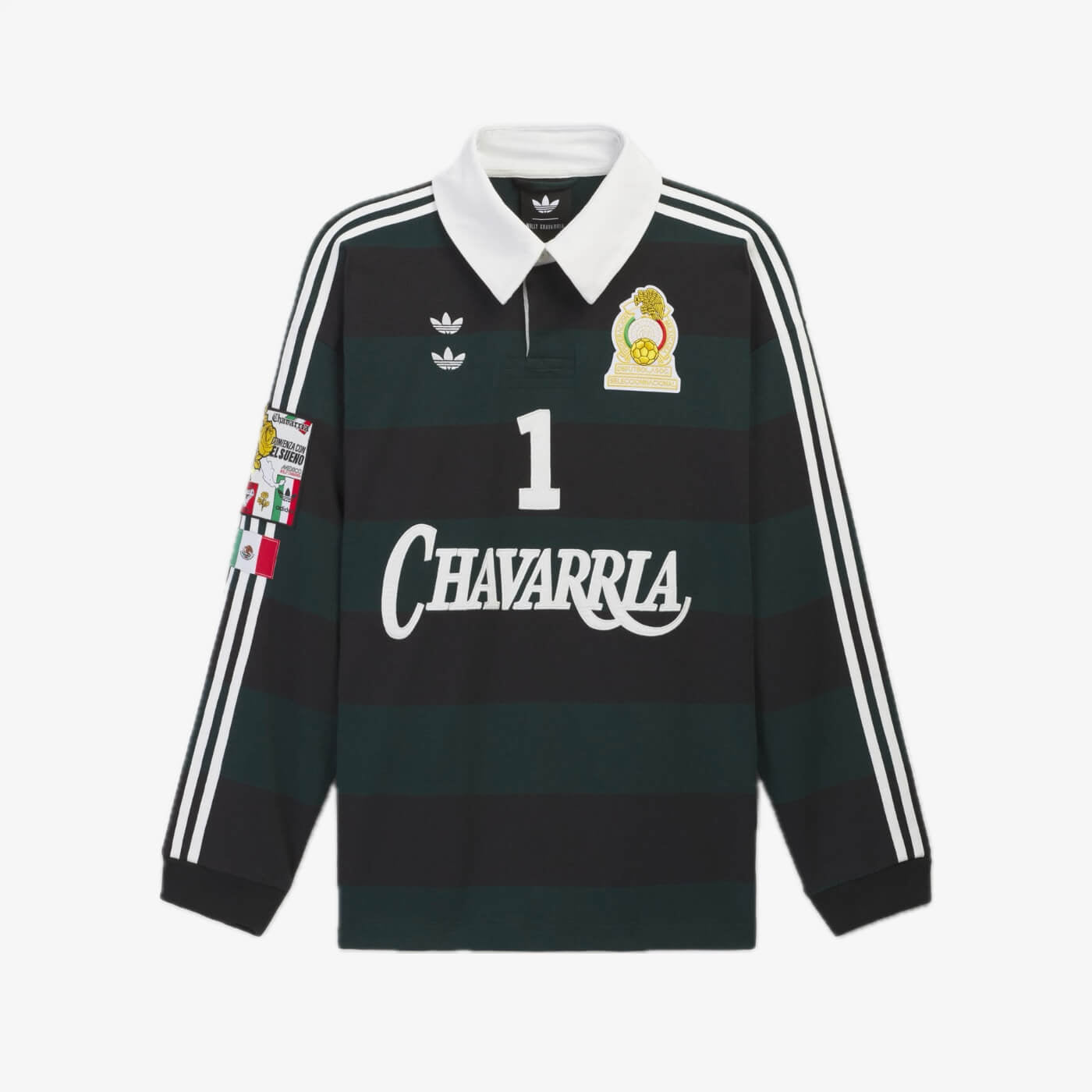 Adidas x Willy Chavarria WC Portero Rugby Long Sleeve Black/Aurora Ivy-1