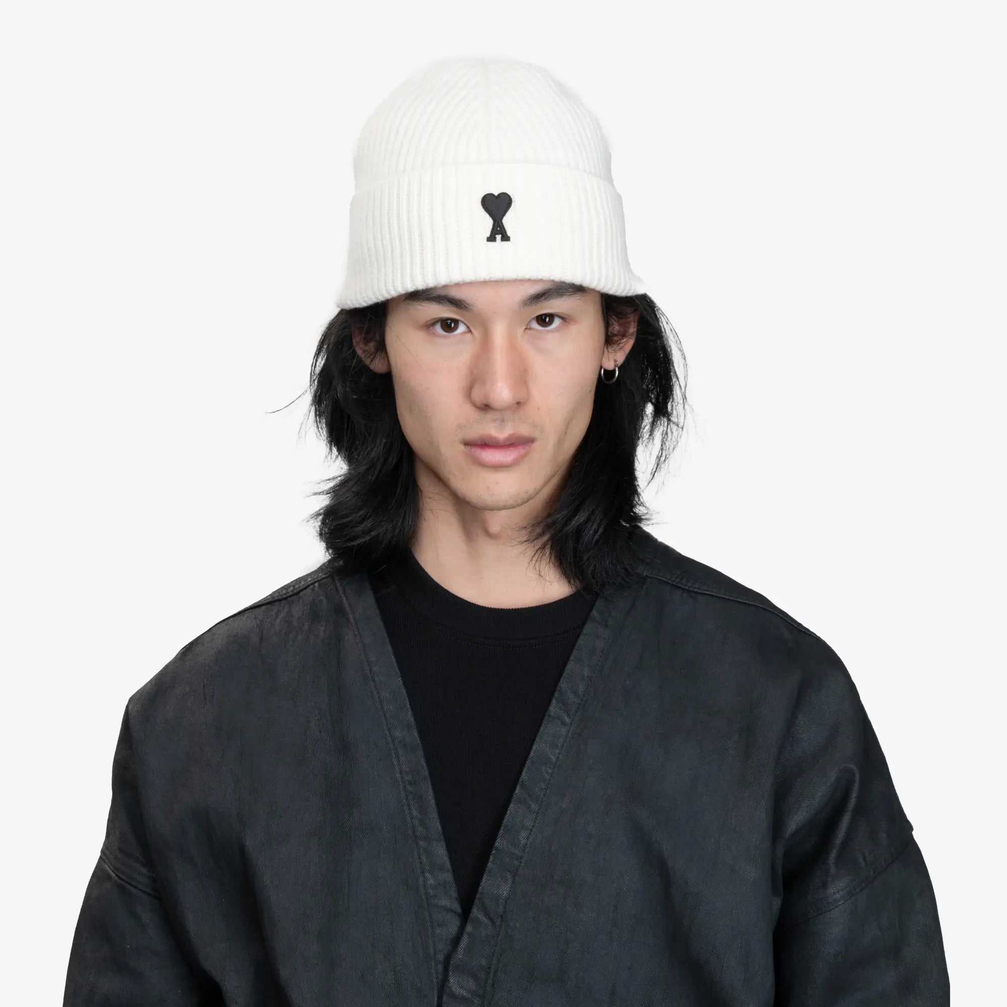 AMI ADC Felted Beanie Off White - 2
