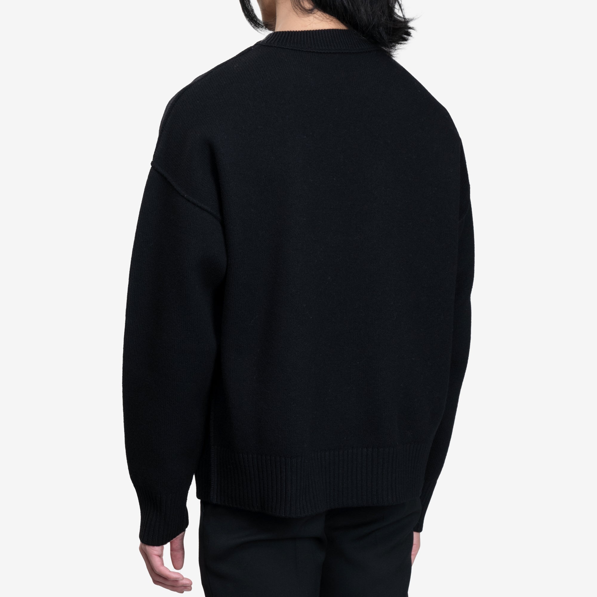 AMI ADC Felted Sweater Black - 4