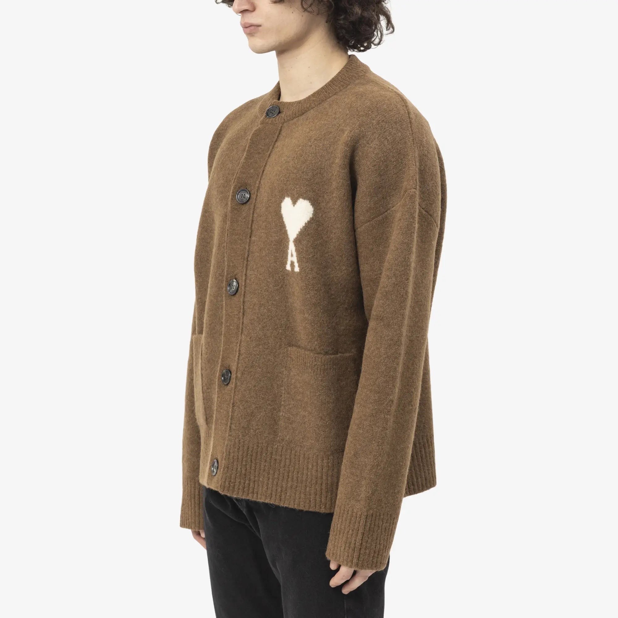 Ami Paris Ami de Coeur カーディガン ヘーゼルナッツ