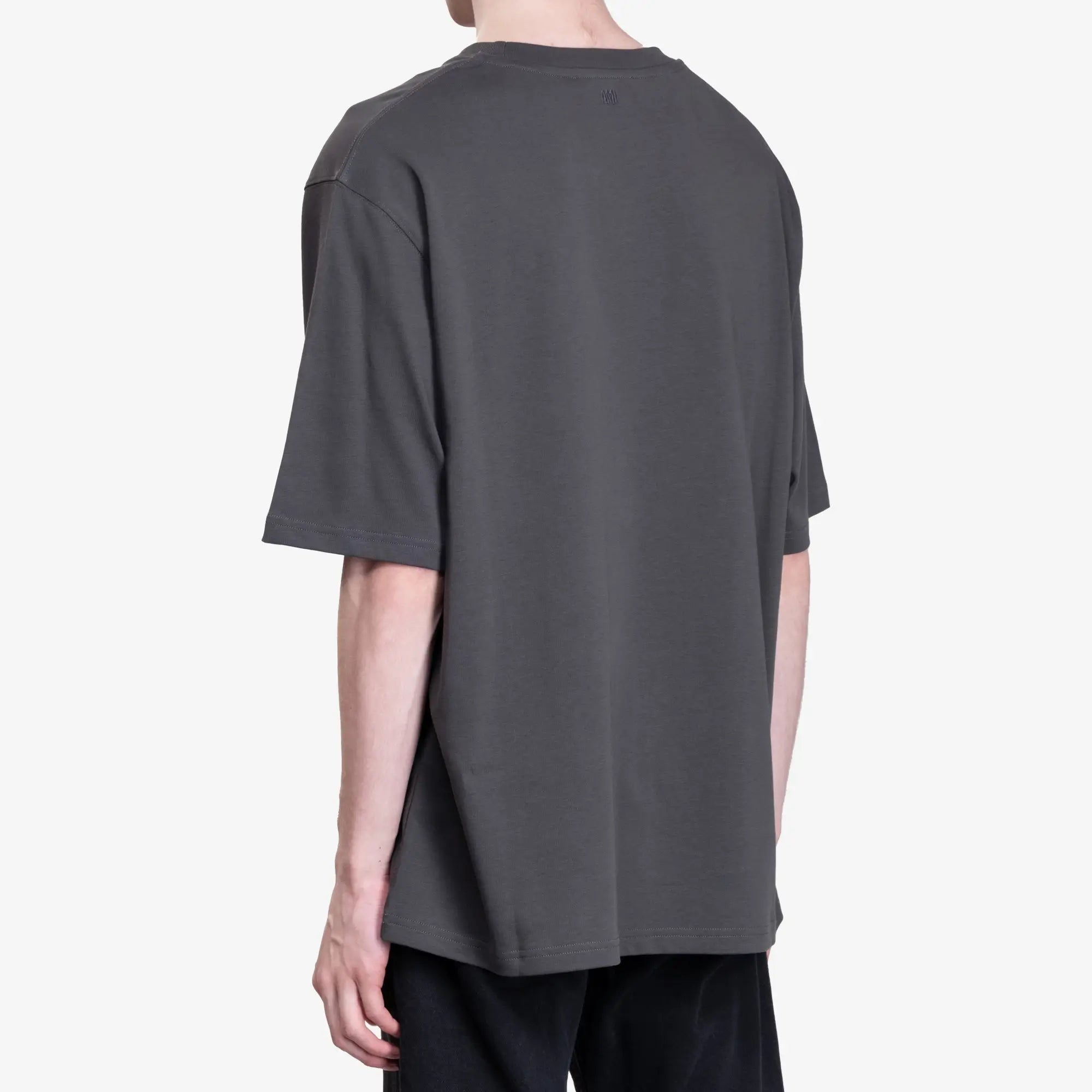 AMI Big ADC Embossed T-Shirt Anthracite - 4