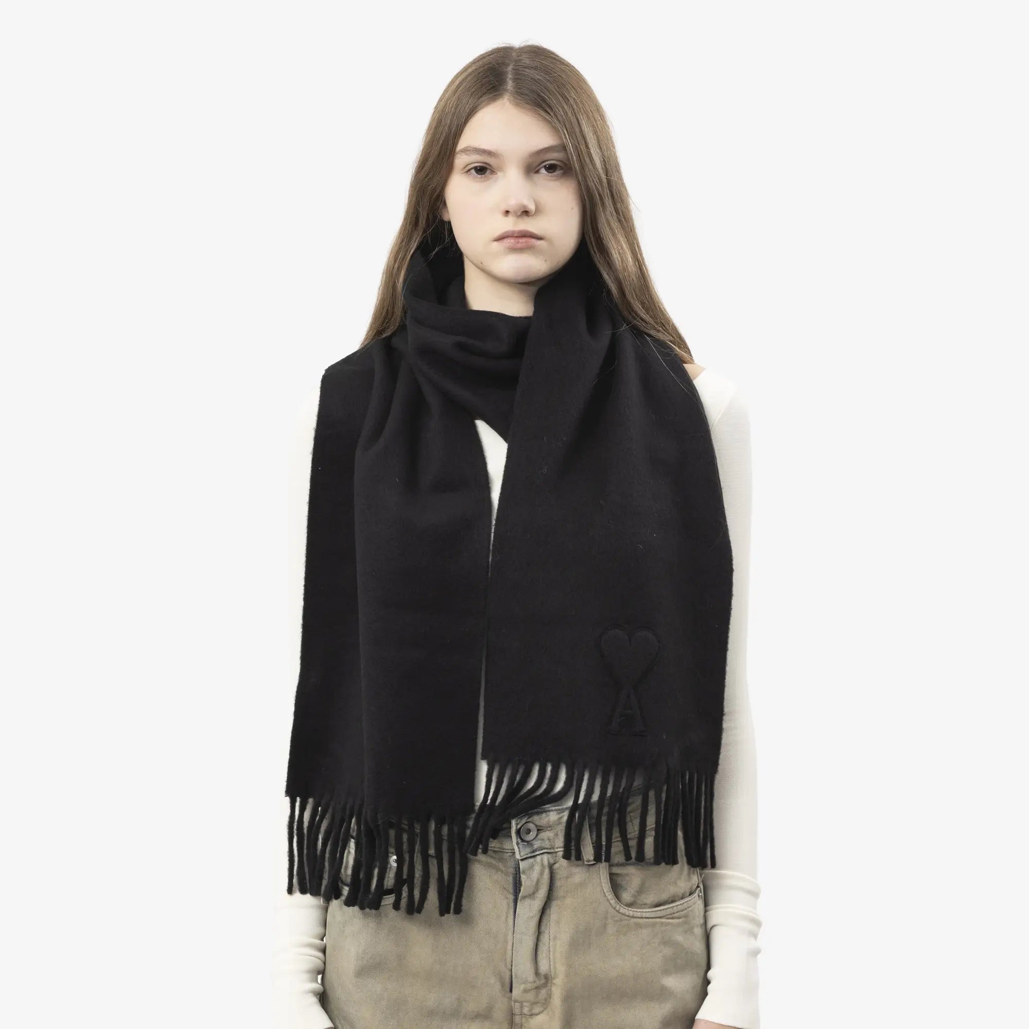 AMI Embossed ADC Scarf Anthracite - 2