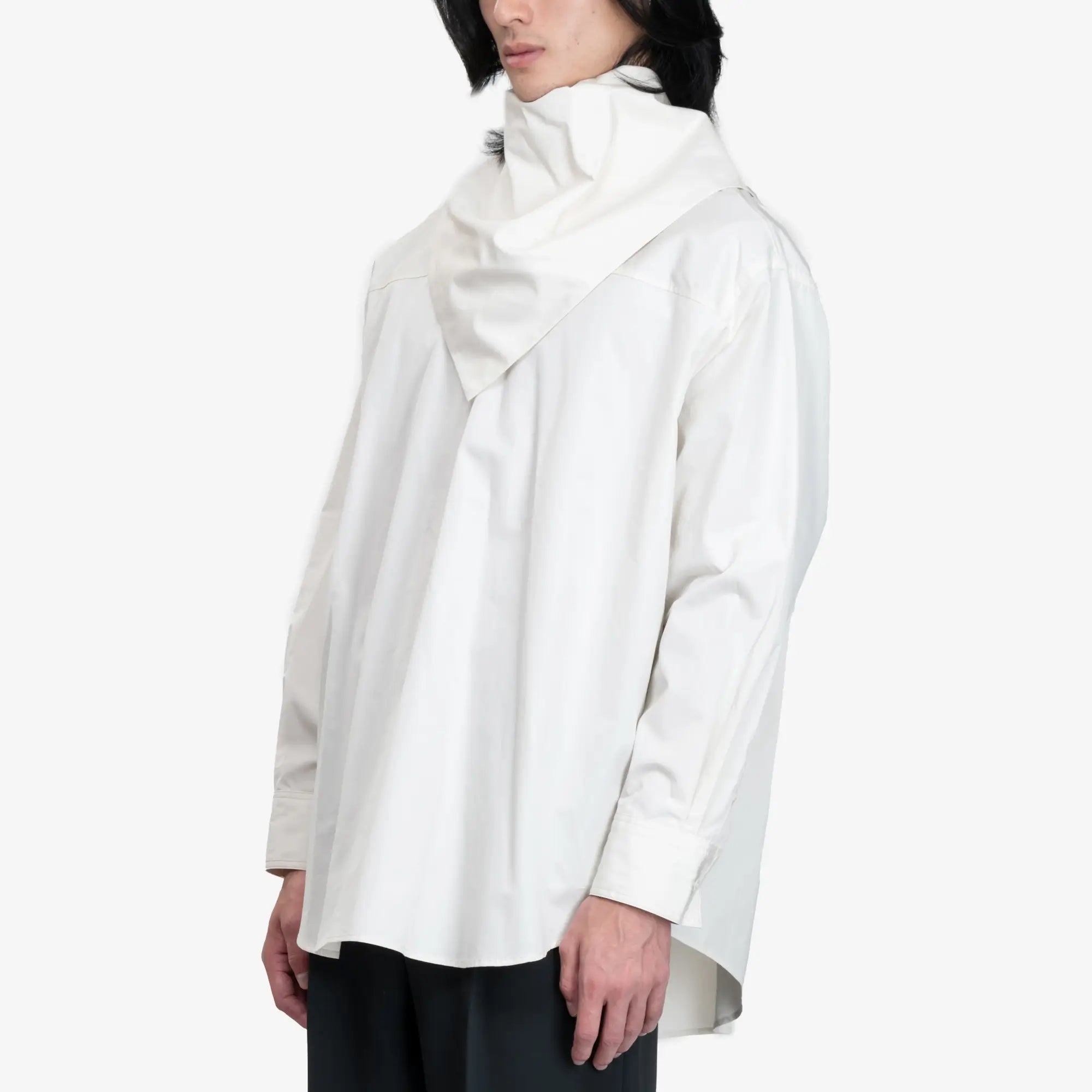 AMI Long Sleeve Bandana Shirt Ivory - 3