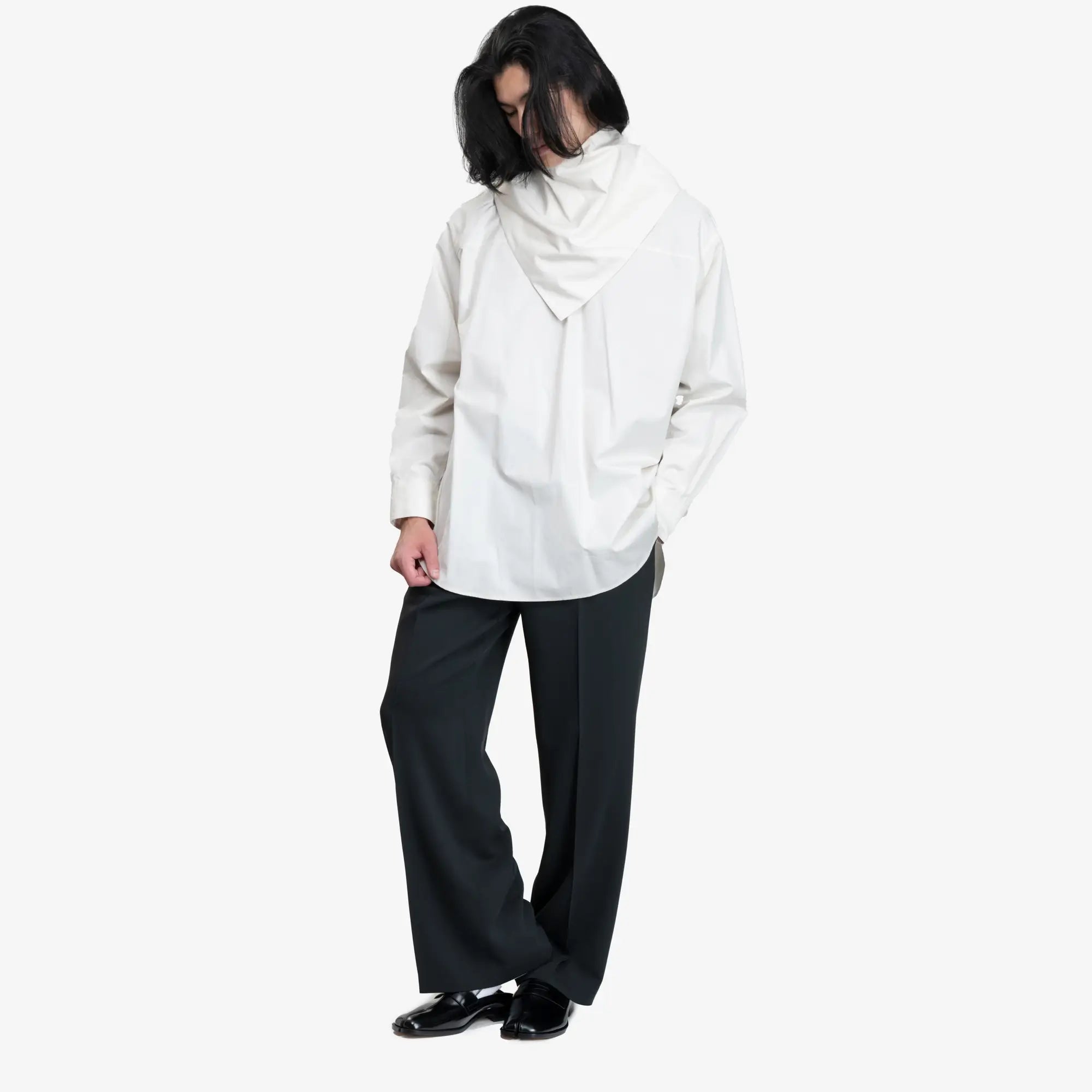 AMI Long Sleeve Bandana Shirt Ivory - 2