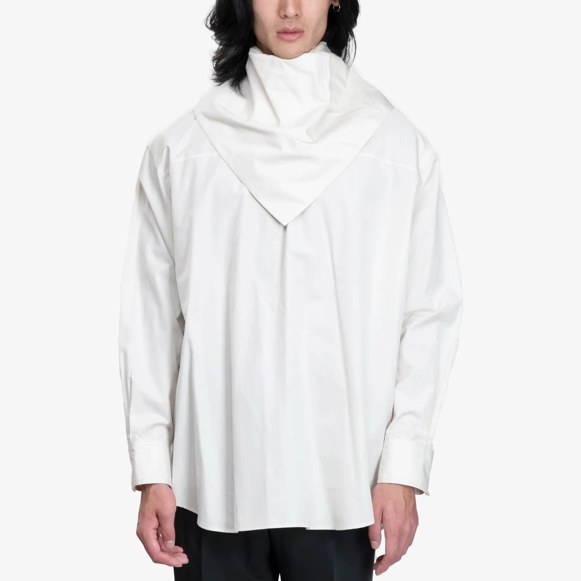 AMI Long Sleeve Bandana Shirt Ivory - 1