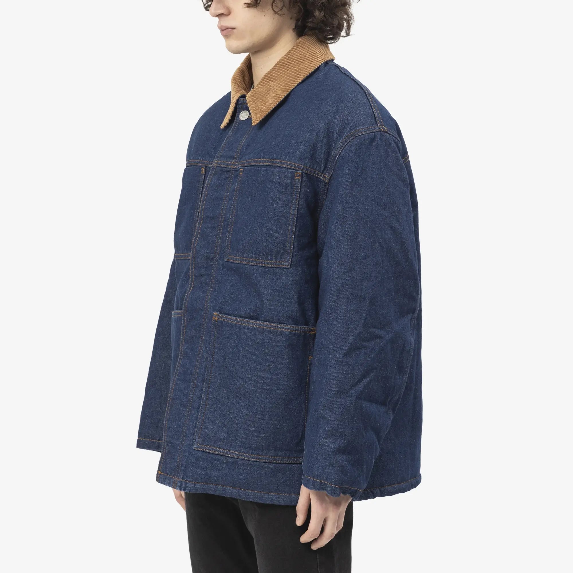 AMI Padded Worker Jacket Indigo - 3