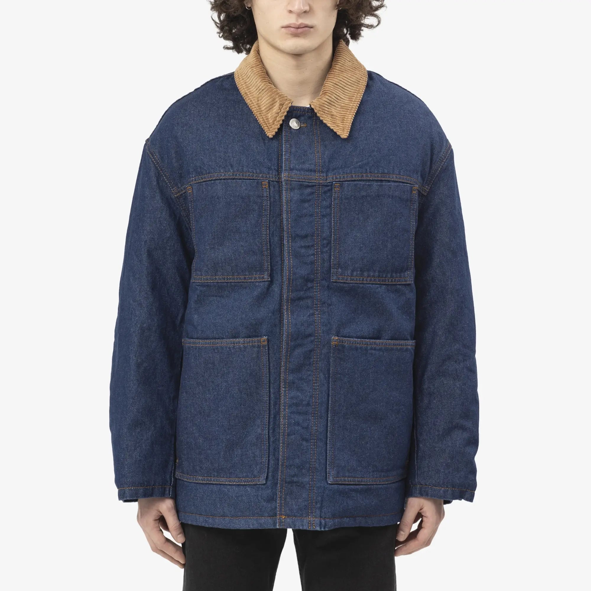 AMI Padded Worker Jacket Indigo - 1
